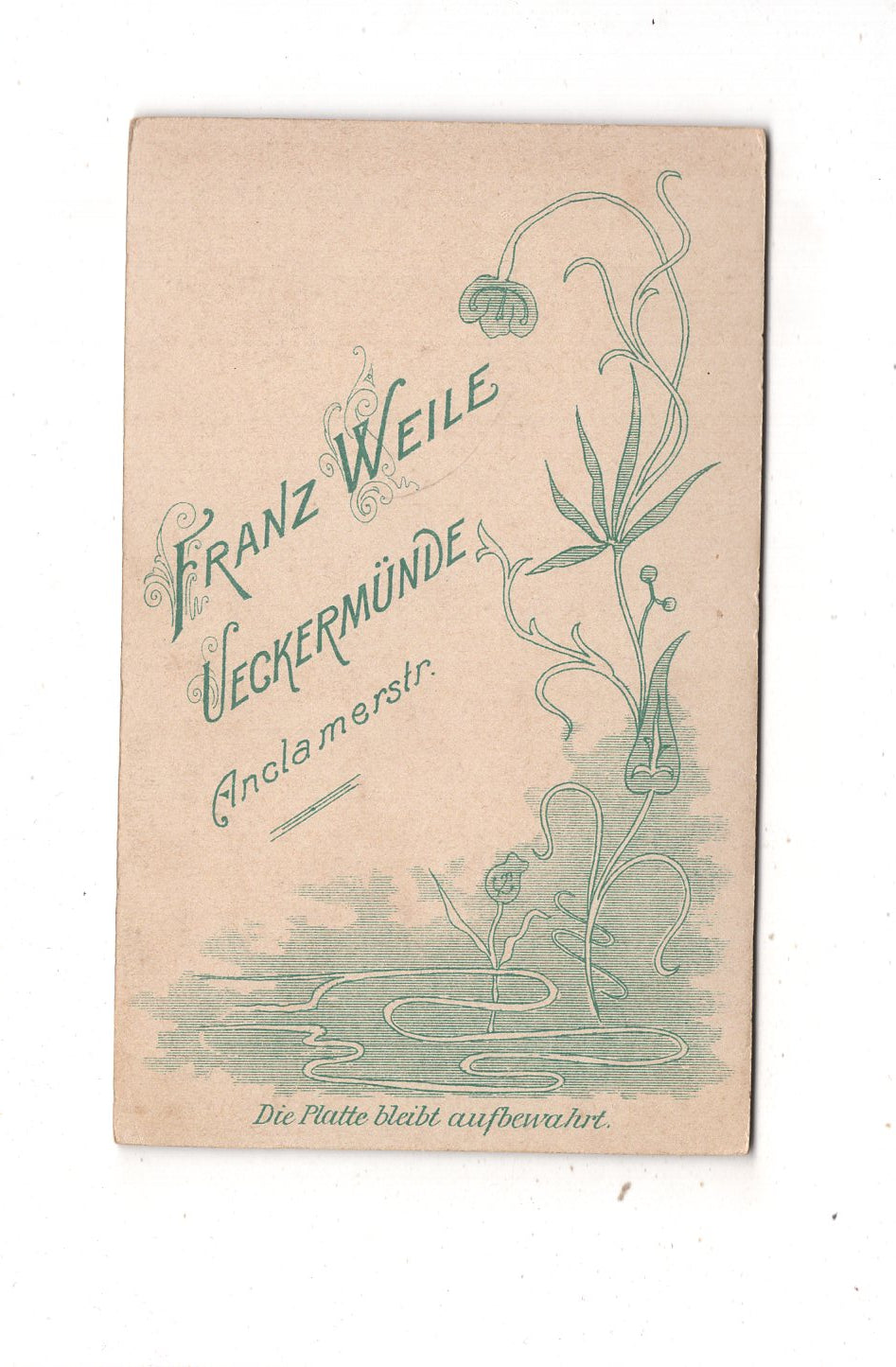 Fotografie Feines Paar - Ueckermünde 1890er / CDV L1-36