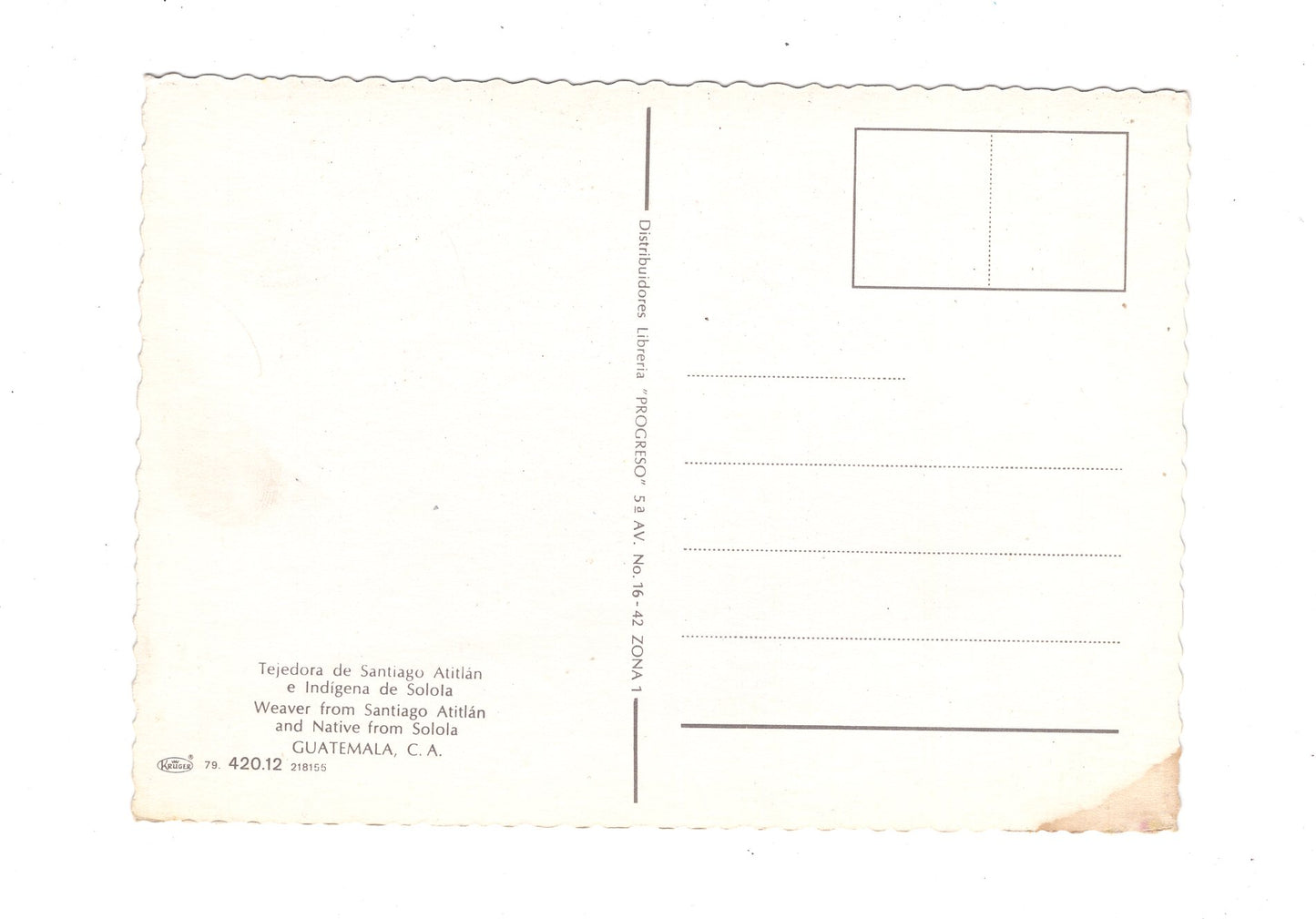 Ansichtskarte Guatemala City / Weaver from Santiago Atitlan / Guatemala