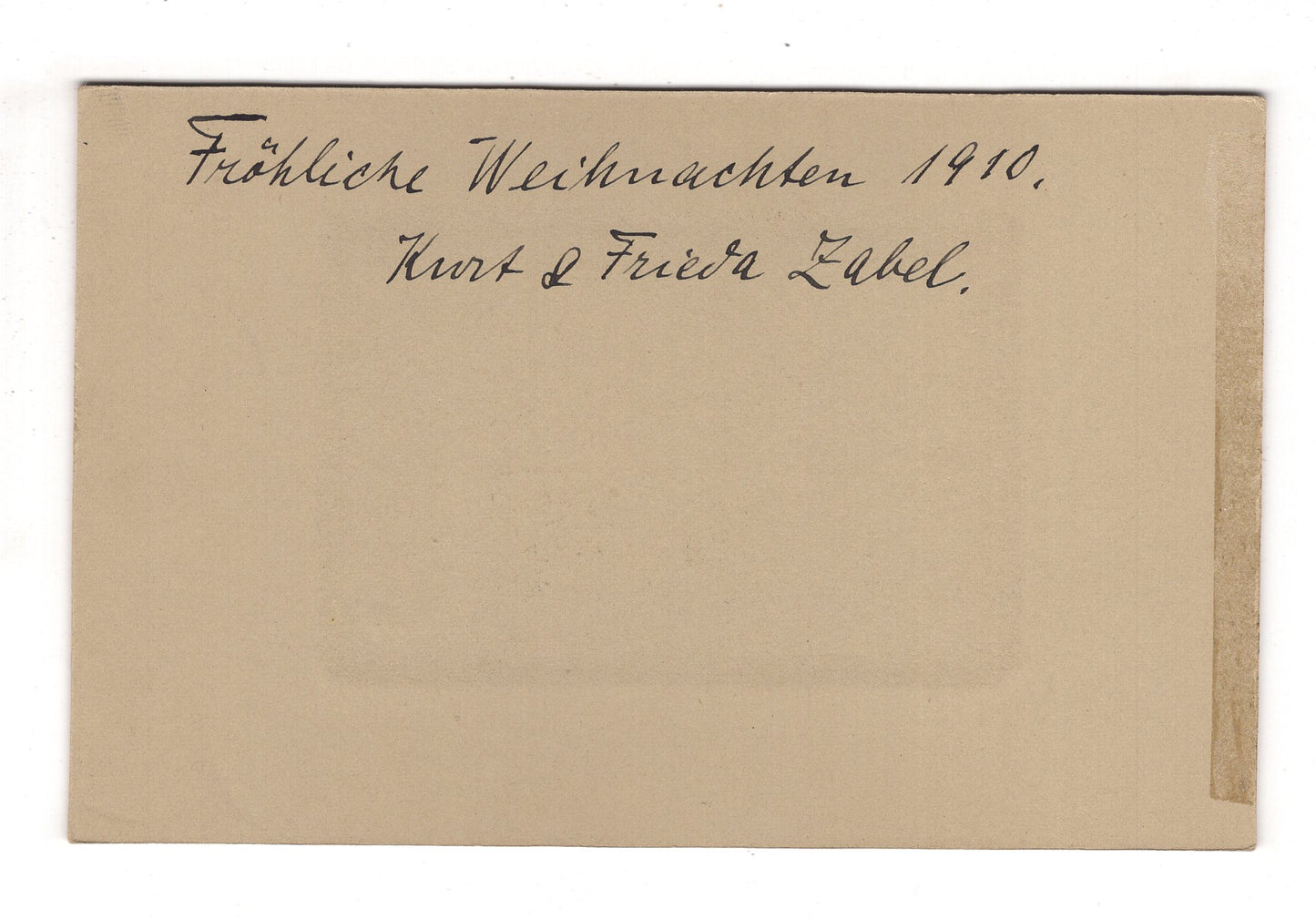 Fotografie Feines Paar mit Widmung - Bremen 1910er / CAB X-25