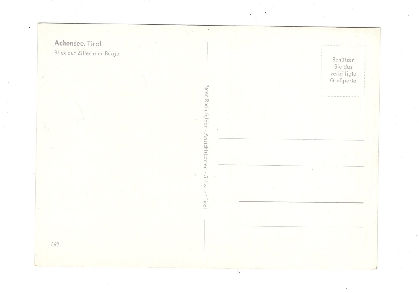 Ansichtskarte Achensee / Zillertaler Berge / Tirol / Österreich