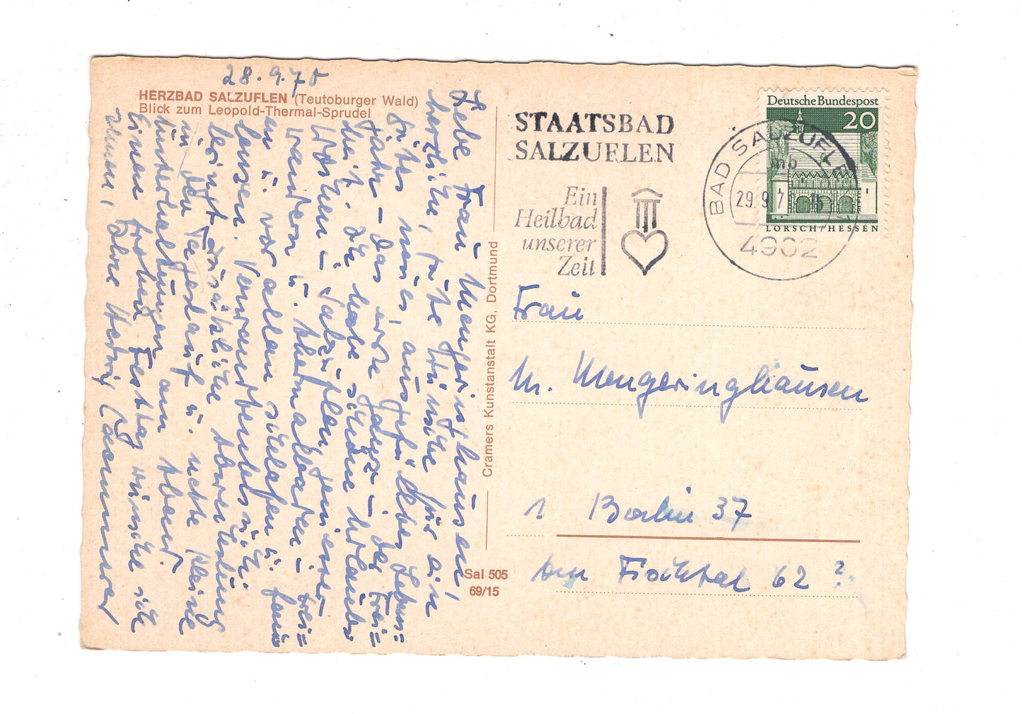 Ansichtskarte Bad Salzuflen / Blick zum Leopold-Thermal-Sprudel / J1-59