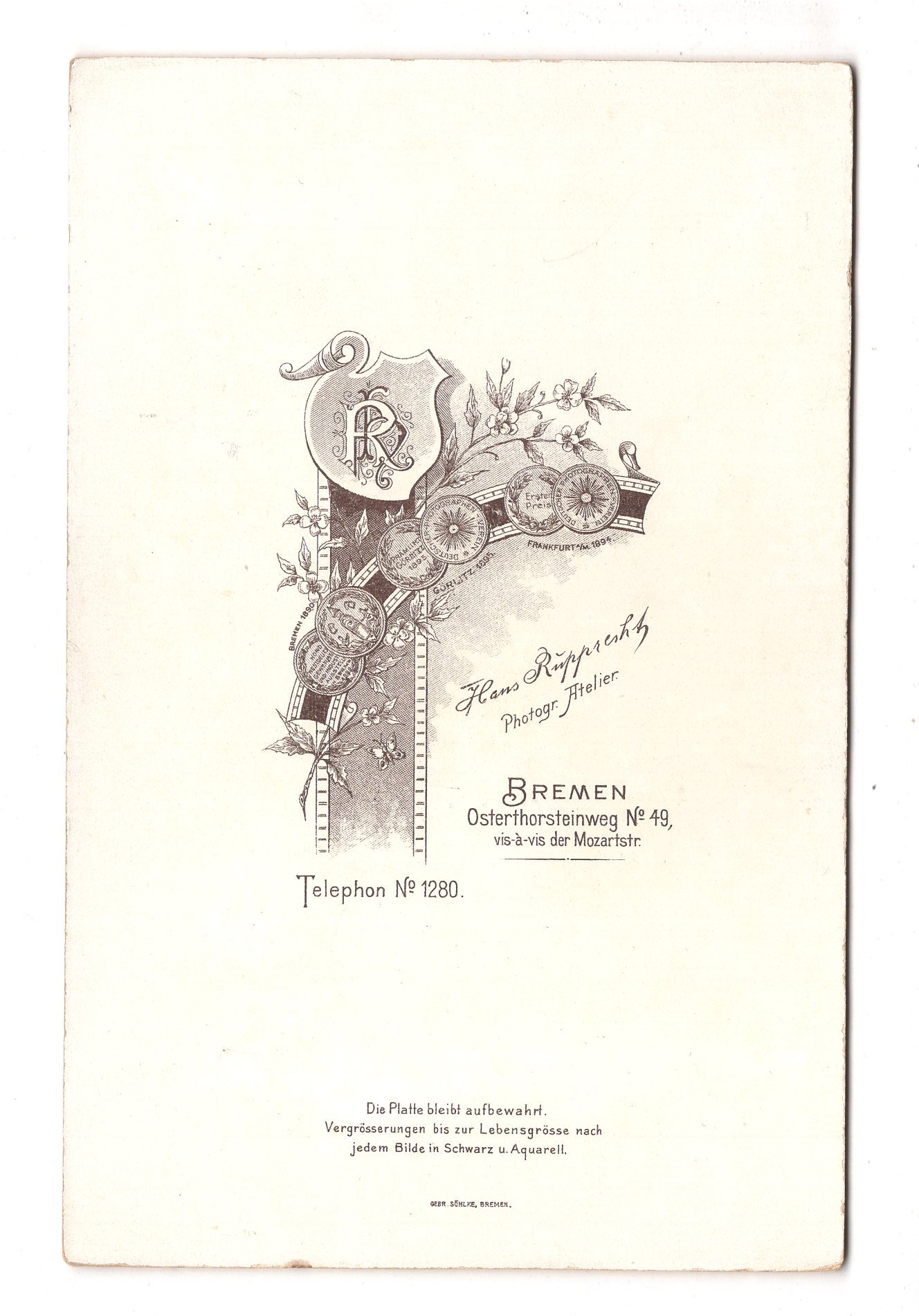 Fotografie Feines Paar - Bremen 1890er / CAB X-25