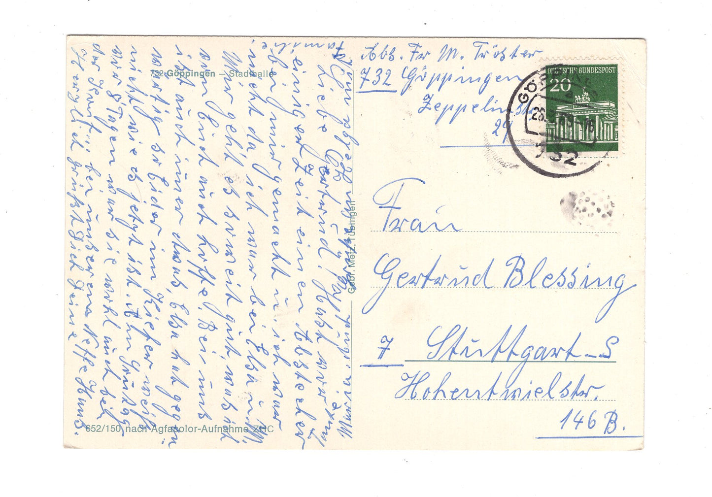 Ansichtskarte Göppingen / Stadthalle