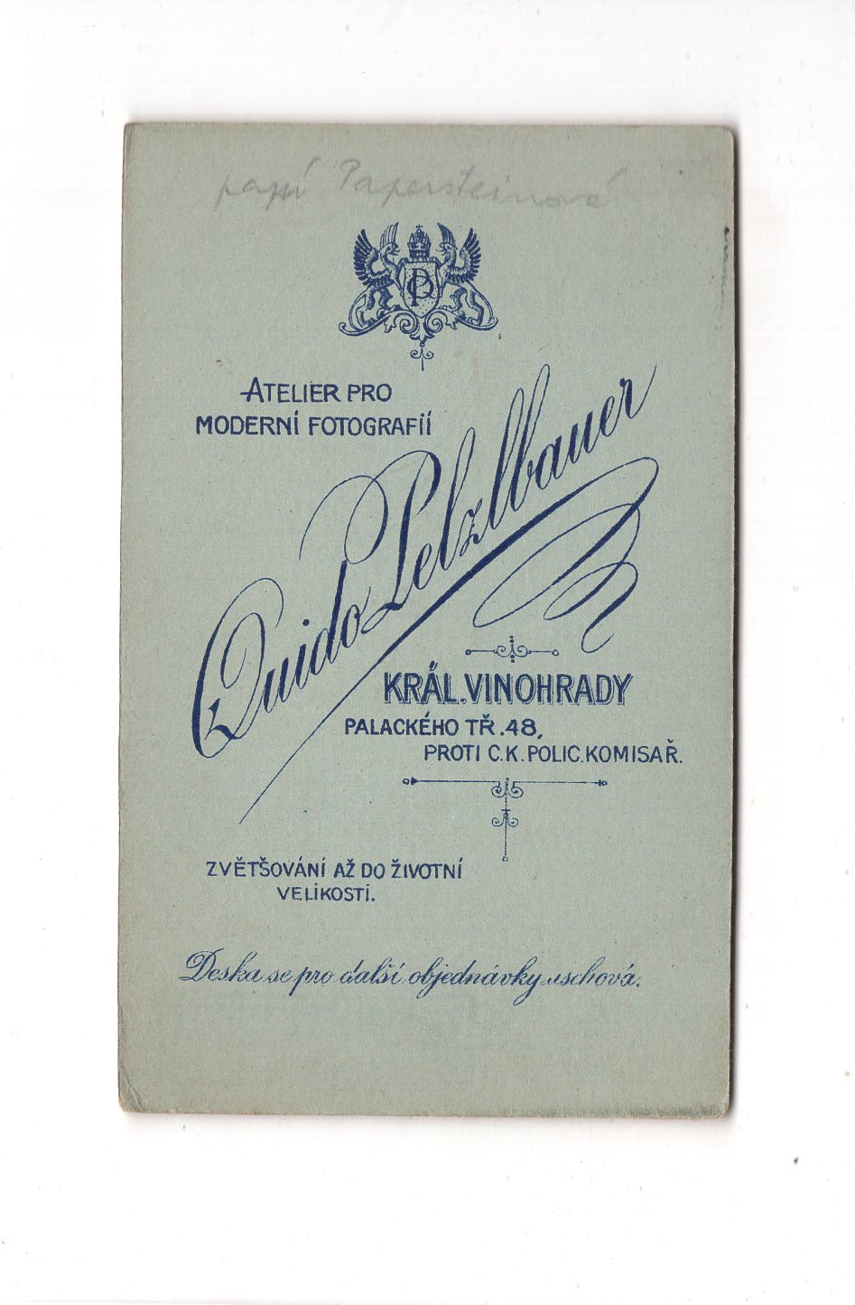 Fotografie Damenportrait - Kral Vinohrady 1910er / CDV C1-15