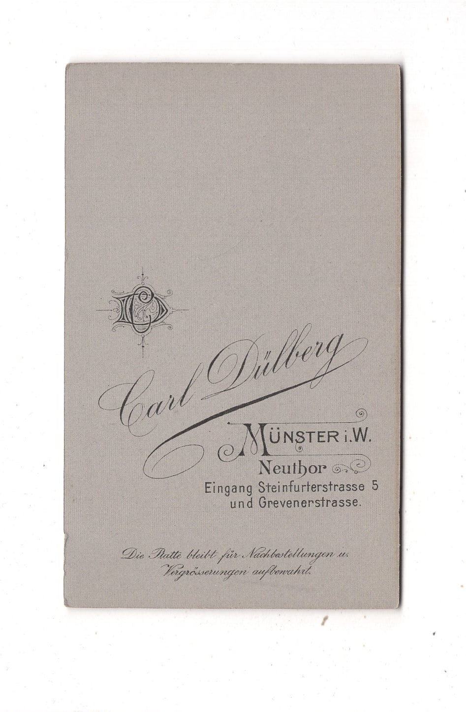 Fotografie Feines Paar - Münster in Westfalen um 1900 / CDV L1-36