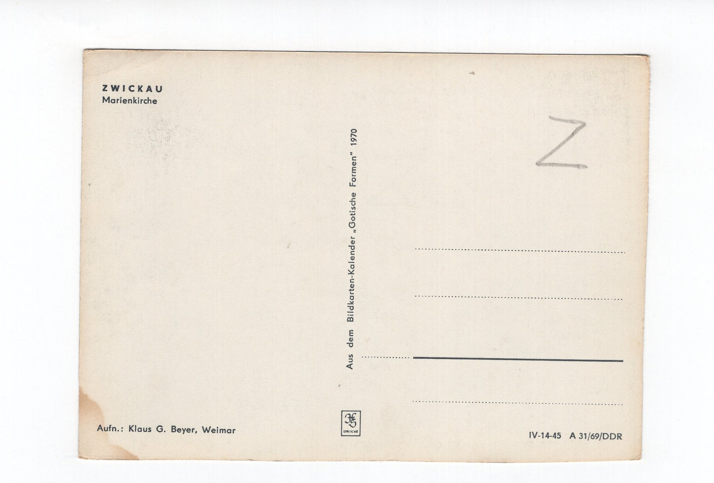Ansichtskarte Zwickau / Marienkirche