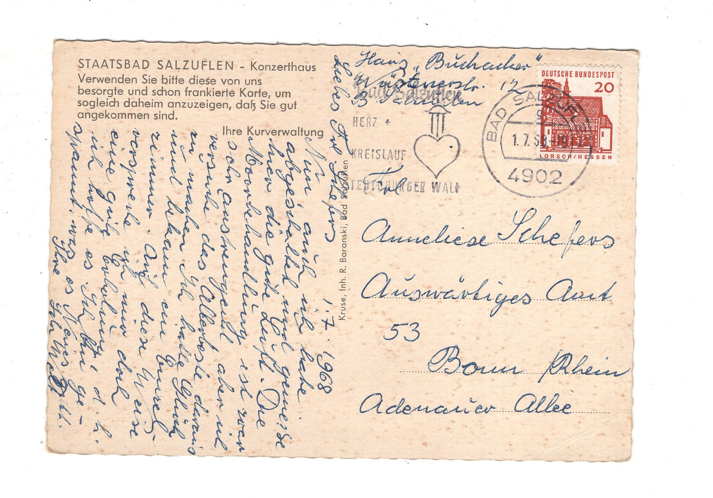 Ansichtskarte Bad Salzuflen / Konzerthaus / J1-59