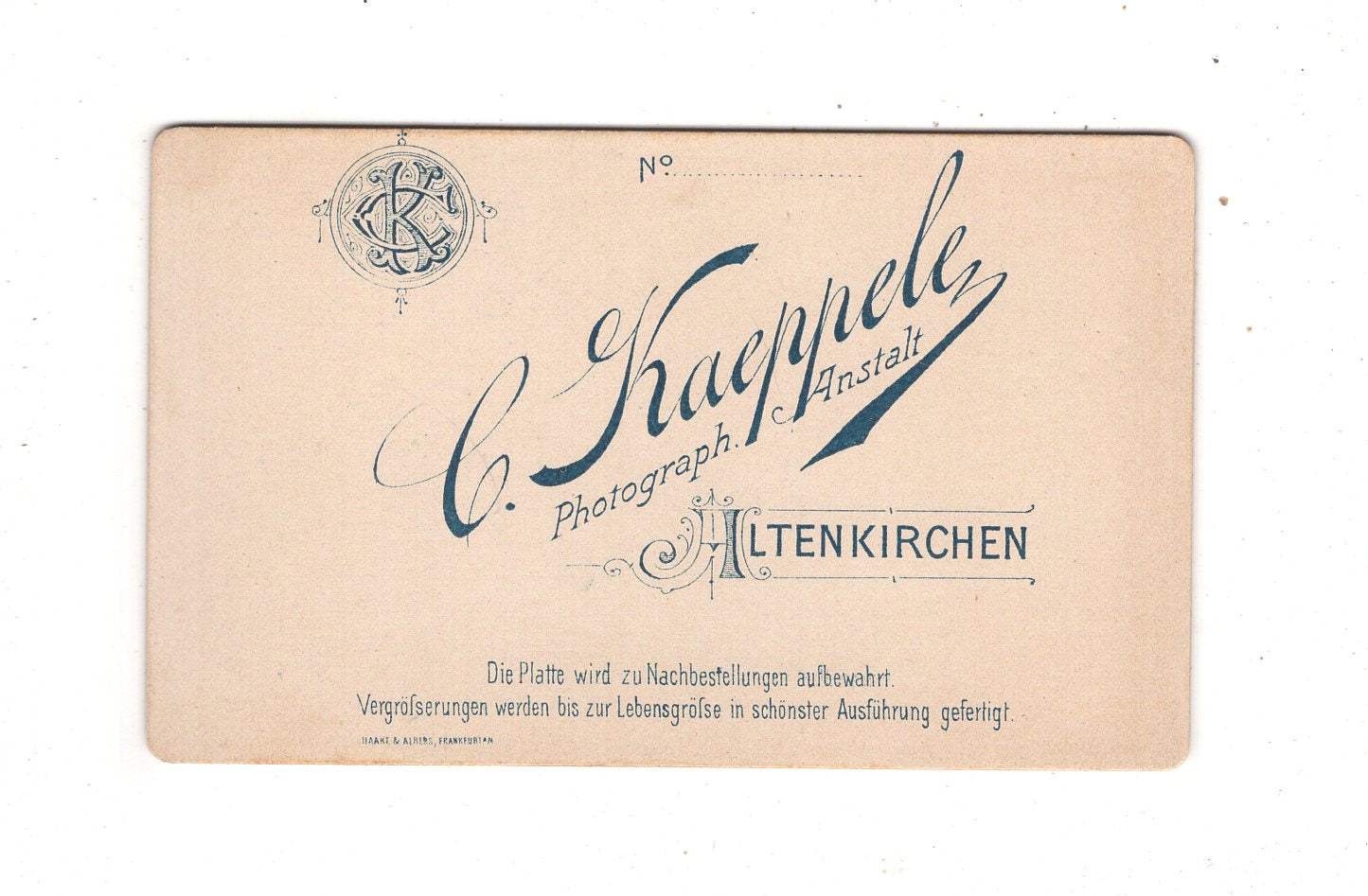 Fotografie Niedlicher kleiner Junge - Altenkirchen 1890er