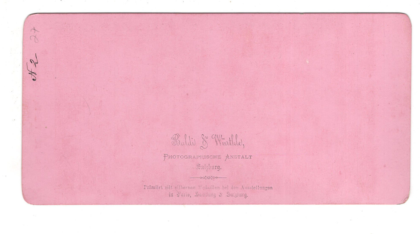 Fotografie / Stereofotografie Salzburg vom Kapuzinerberg - um 1880 / CAB V-23