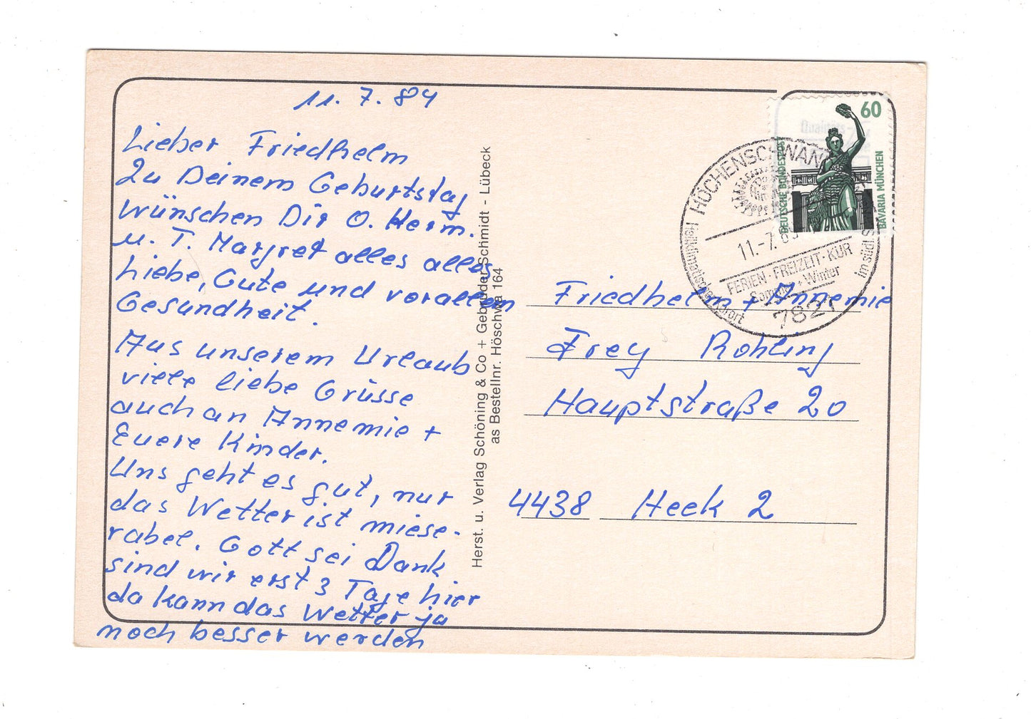 Ansichtskarte Höchenschwand im südlichen Schwarzwald / G1-68