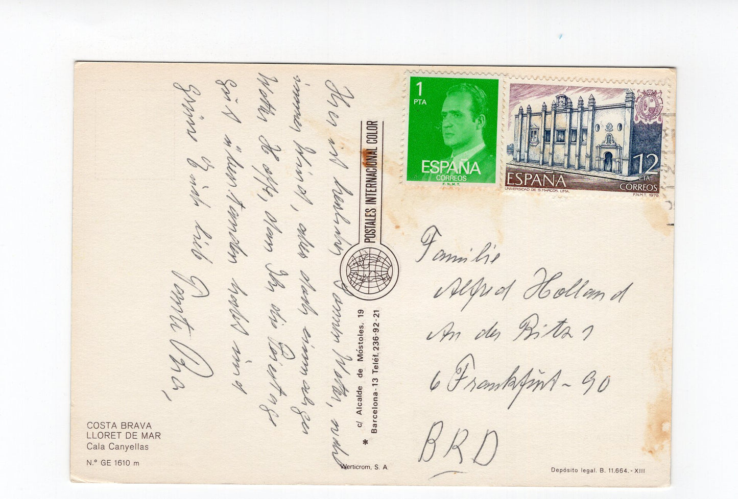 Ansichtskarte Lloret de Mar / Cala Canyellas / Costa Brava / Spanien