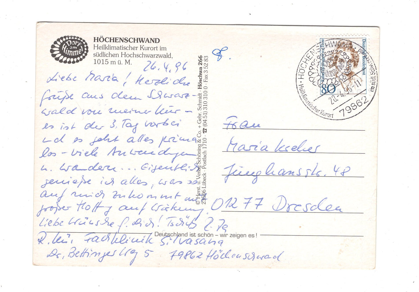 Ansichtskarte Höchenschwand im Hochschwarzwald / G1-68