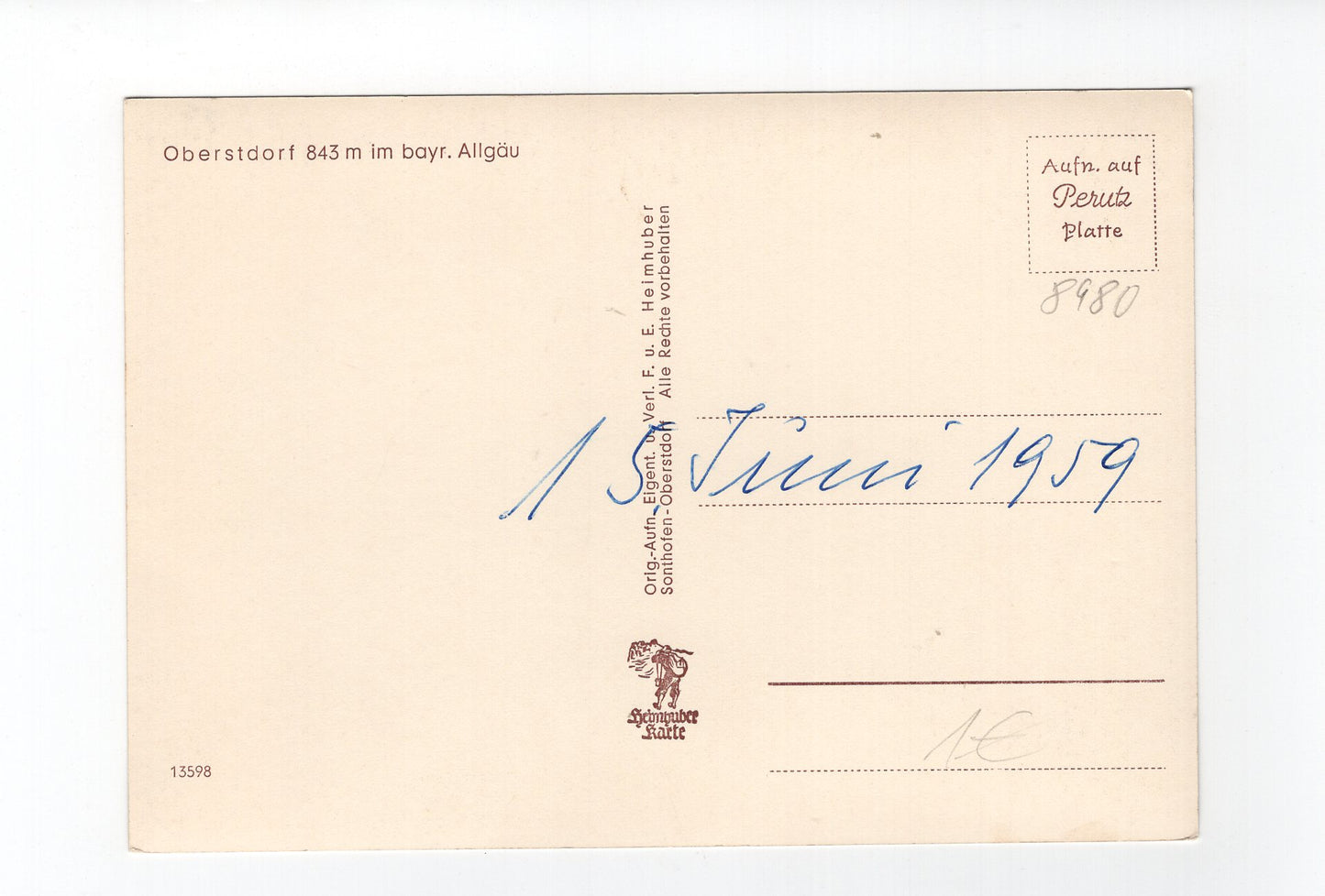 Ansichtskarte Oberstdorf im bayerischen Allgäu