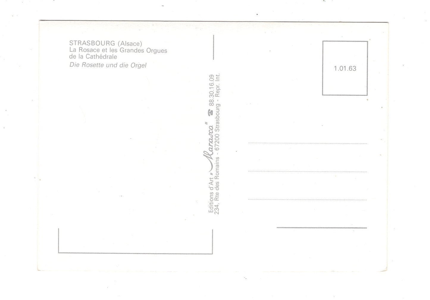 Ansichtskarte Strabourg Straßburg / La Cathedrale / Frankreich