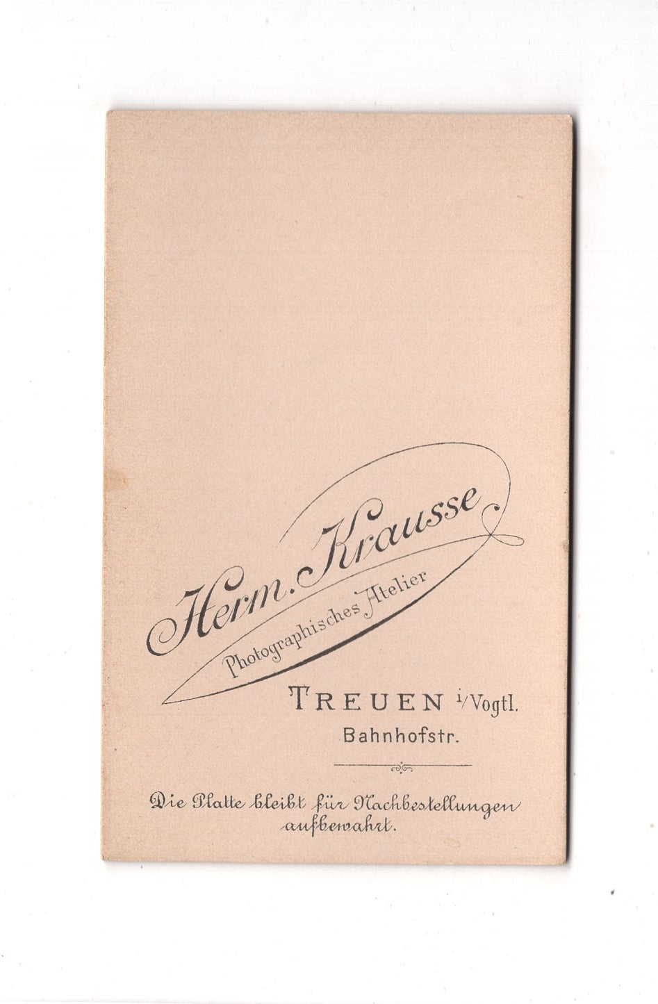 Fotografie Damenportrait - Treuen im Vogtland 1890er / CDV C1-15