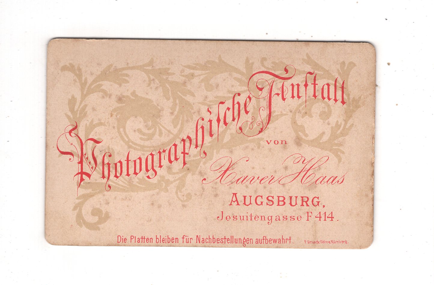 Fotografie Herrenportrait - Augsburg um 1880