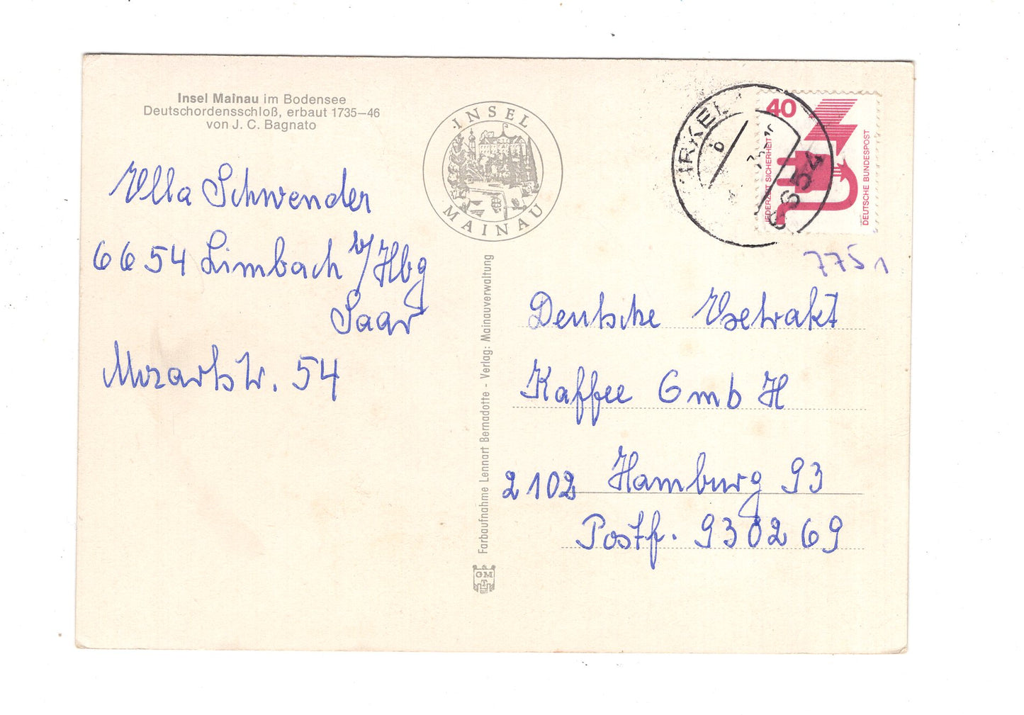 Ansichtskarte Insel Mainau im Bodensee / Deutschordensschloss / K1-52