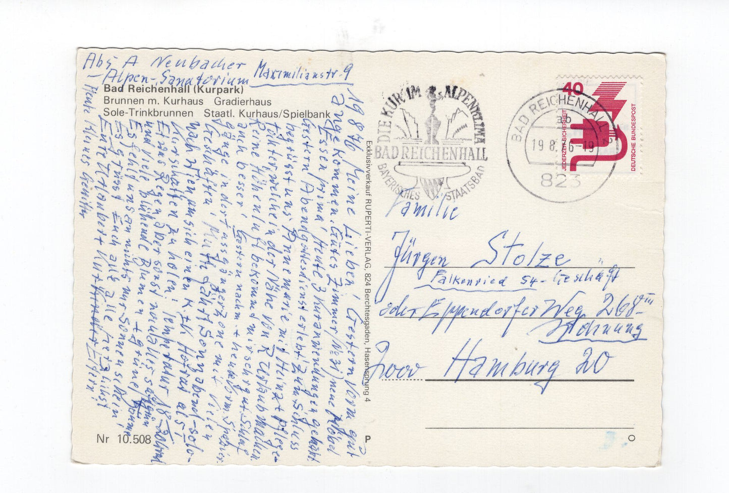 Ansichtskarte Bad Reichenhall / Im Kurpark