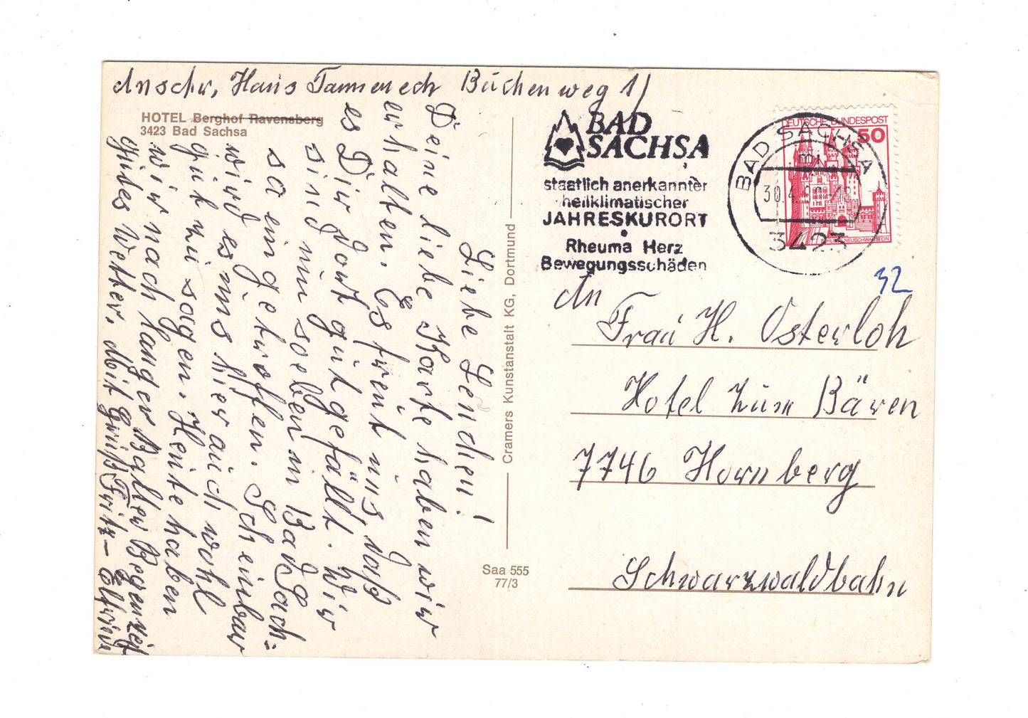 Ansichtskarte Ravensberg / Bad Sachsa / Südharz