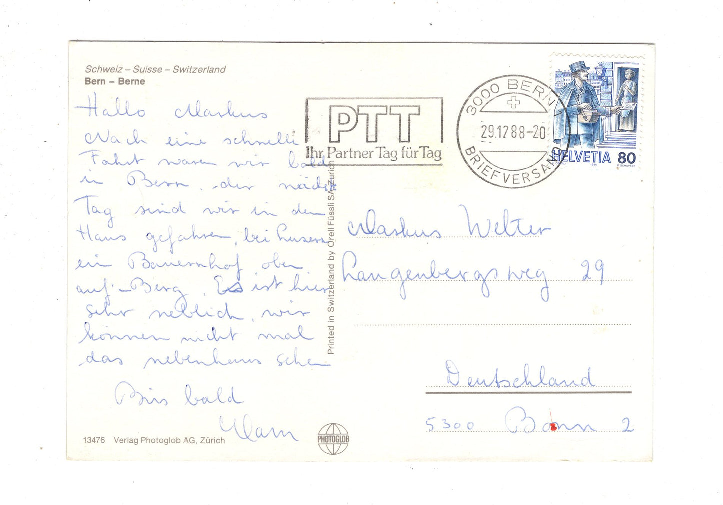 Ansichtskarte Bern / Schweiz