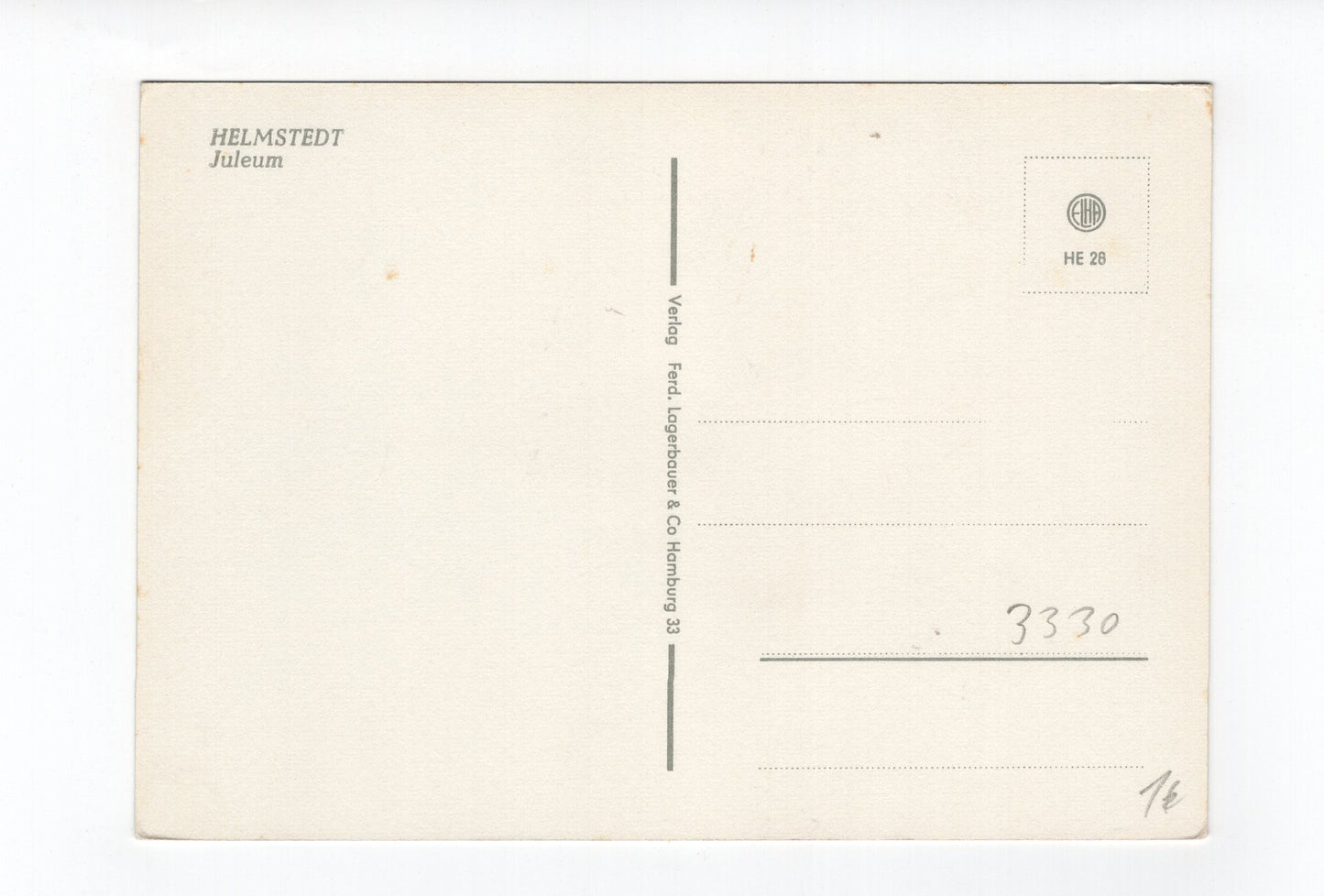 Ansichtskarte Helmstedt / Juleum