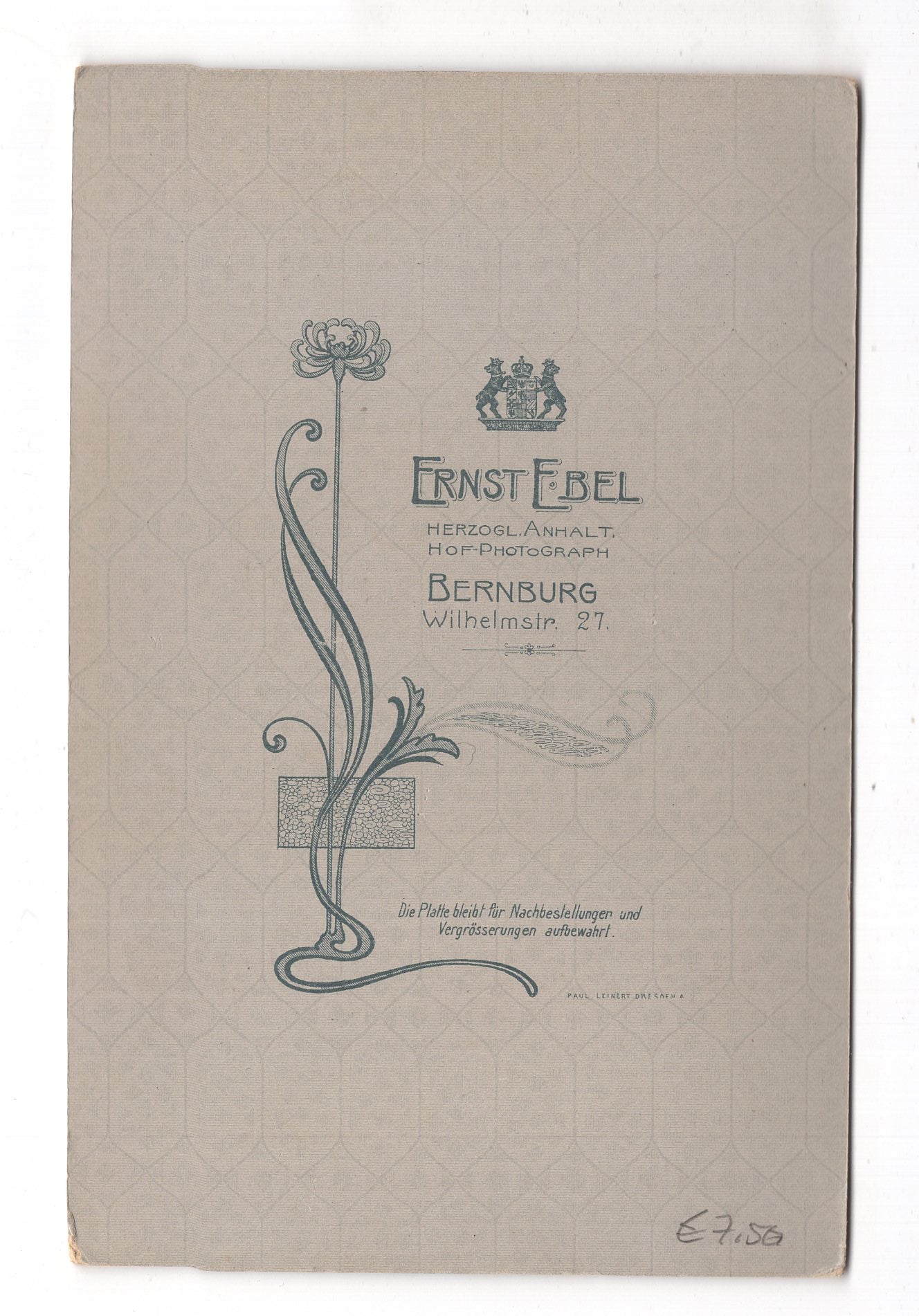 Fotografie Feines Paar - Bernburg 1900er / CAB X-26