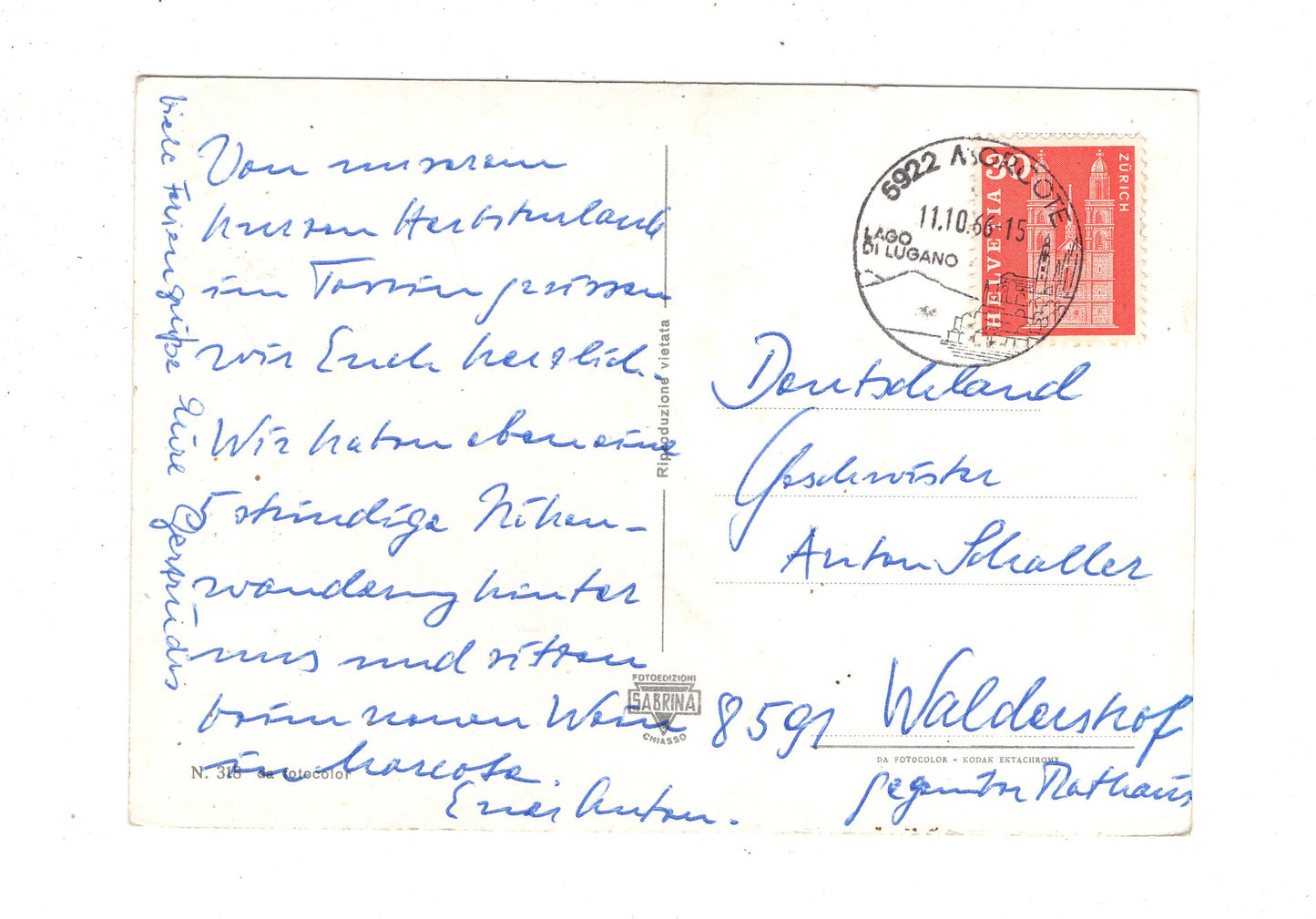 Ansichtskarte Morcote / Lago di Lugano / Schweiz