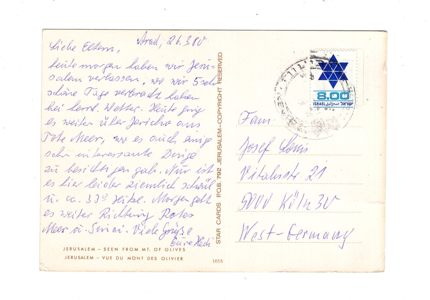 Ansichtskarte Altstadt / Jerusalem / Israel