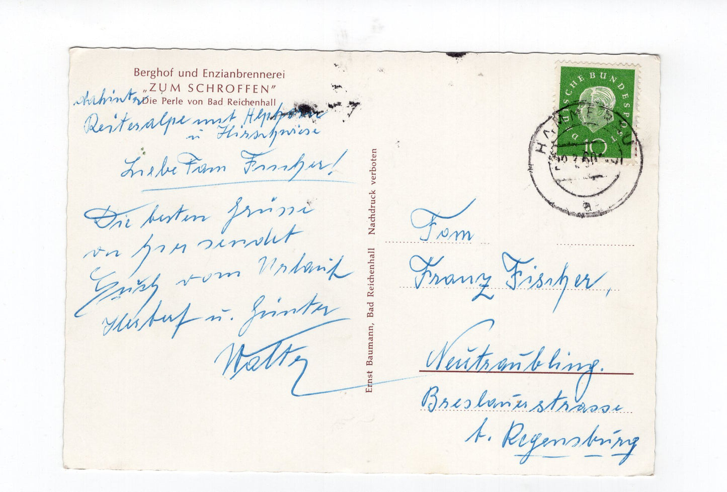 Ansichtskarte Bad Reichenhall / Berghotel Zum Schroffen