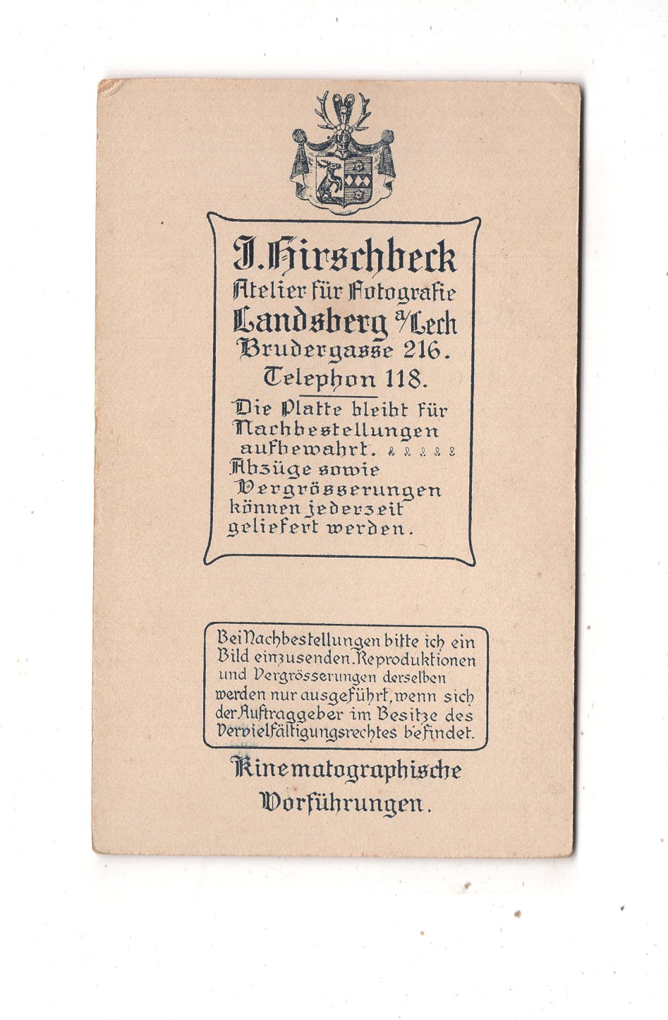 Fotografie Feiner Herr - Landsberg am Lech um 1900