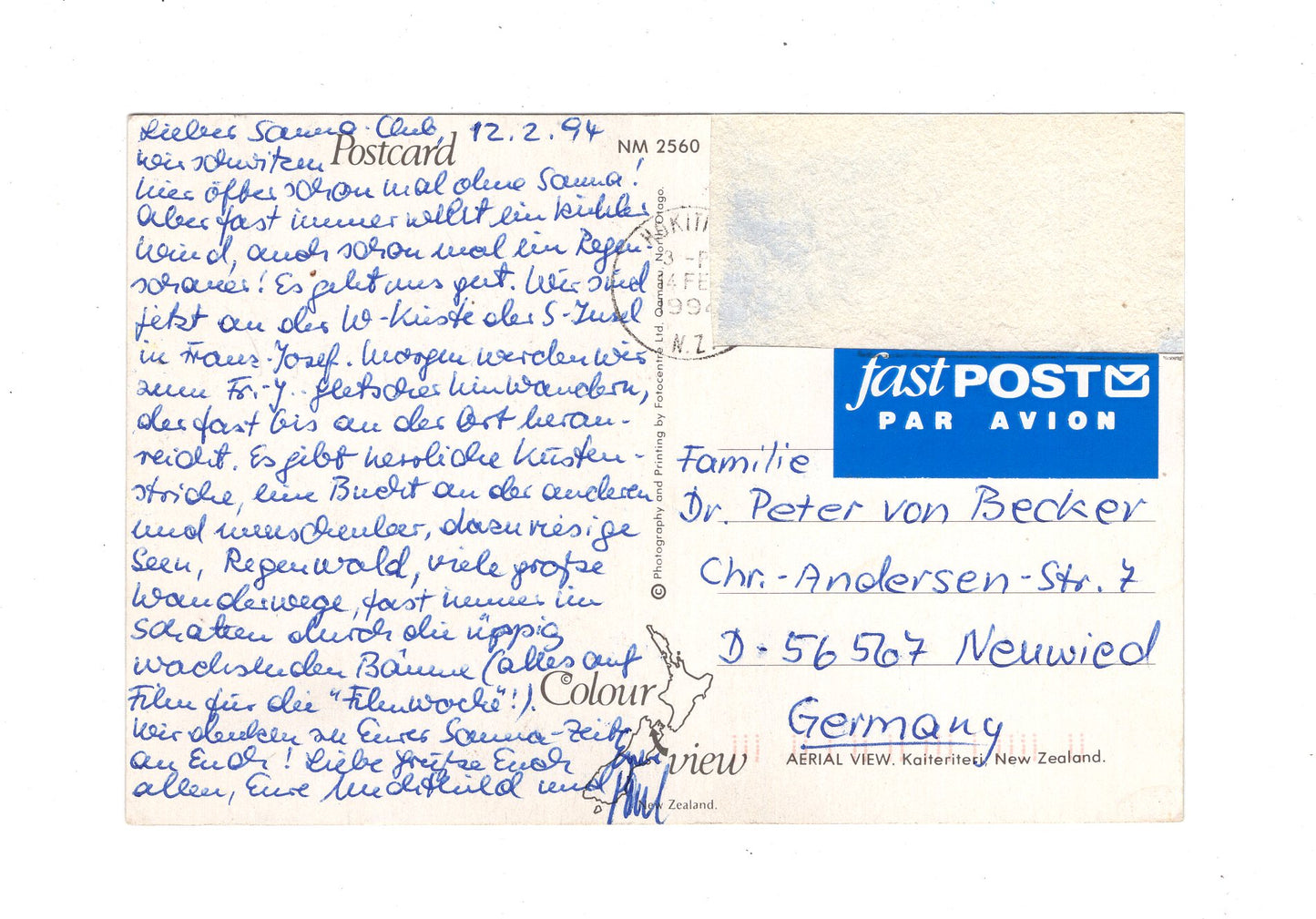 Ansichtskarte New Zealand / Neuseeland