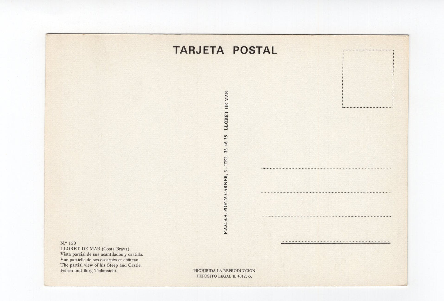 Ansichtskarte Lloret de Mar / Felsen und Burg / Costa Brava / Spanien