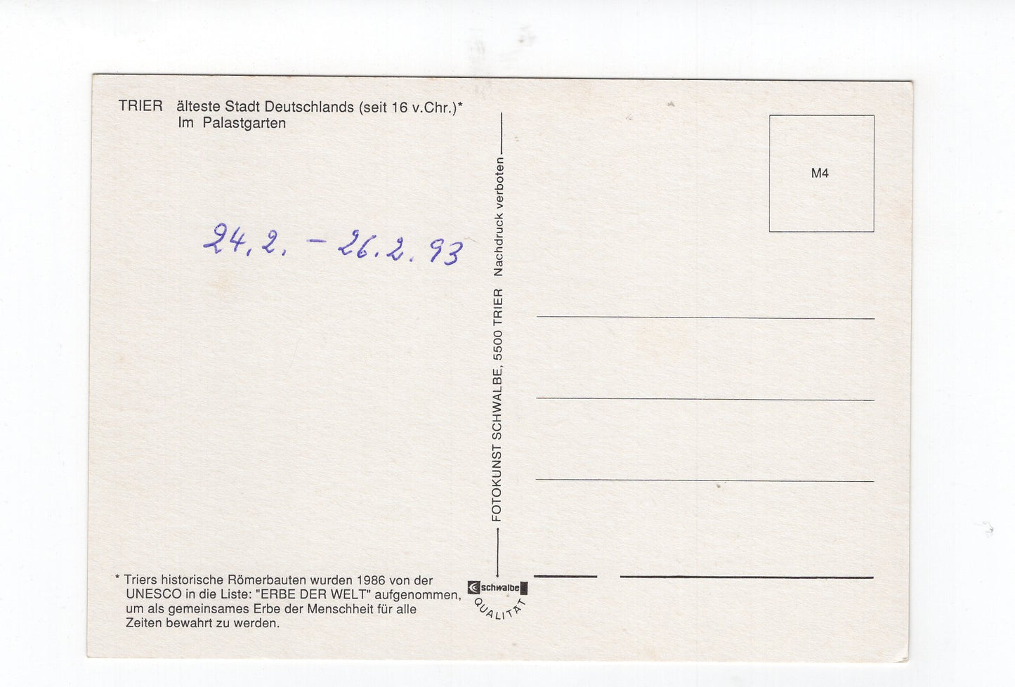 Ansichtskarte Trier an der Mosel / Rund ums Kurfürstliche Palais