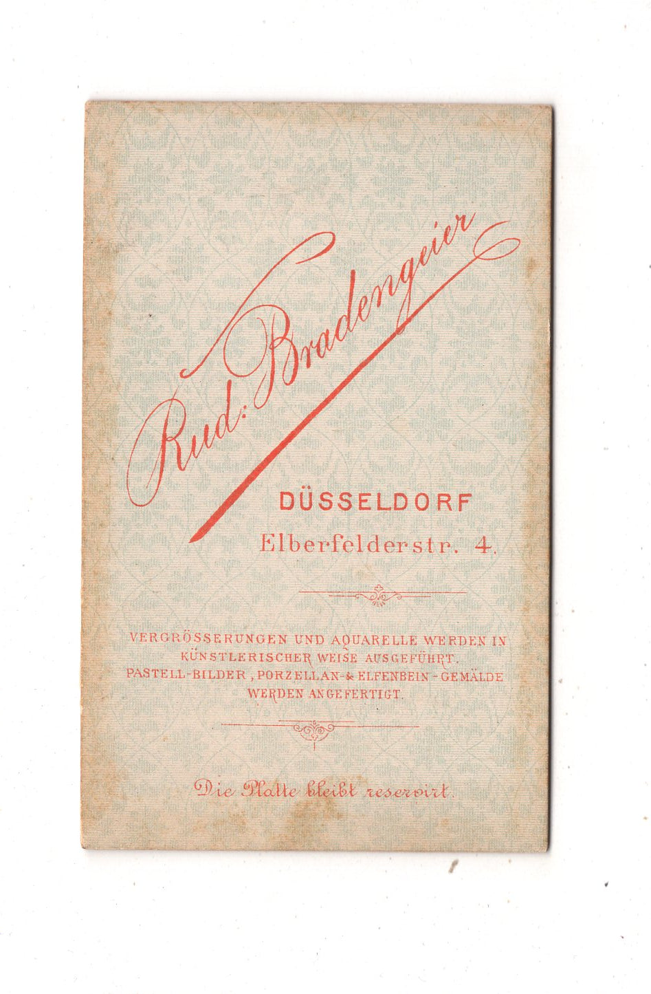 Fotografie Feines Paar - Düsseldorf um 1880 / CDV L1-37