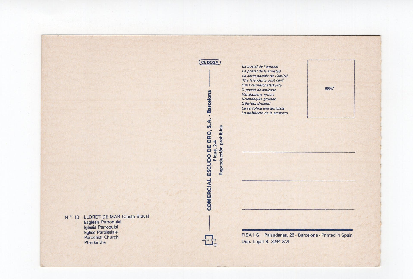 Ansichtskarte Lloret de Mar / Pfarrkirche / Costa Brava / Spanien