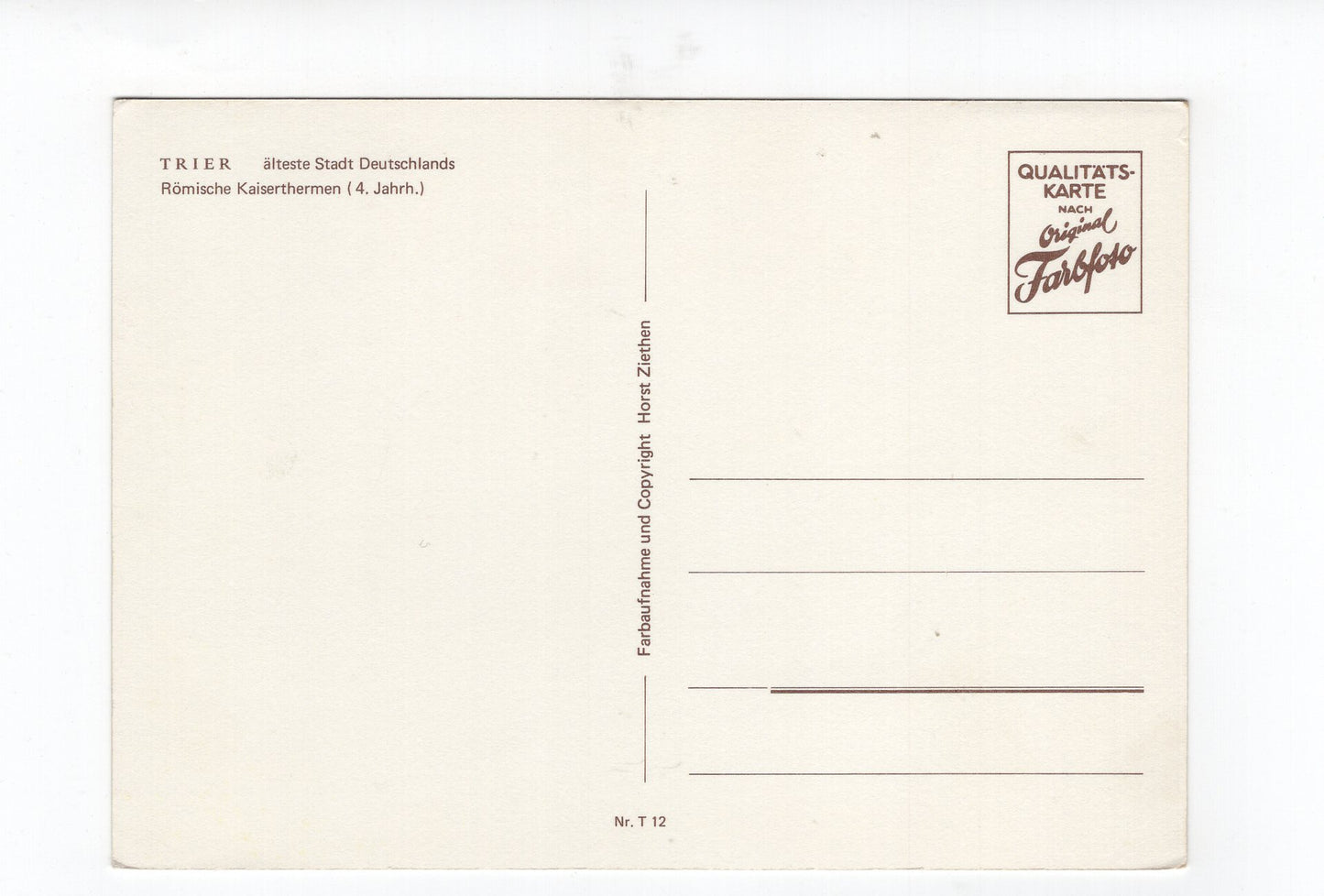 Ansichtskarte Trier an der Mosel / Römische Kaiserthermen