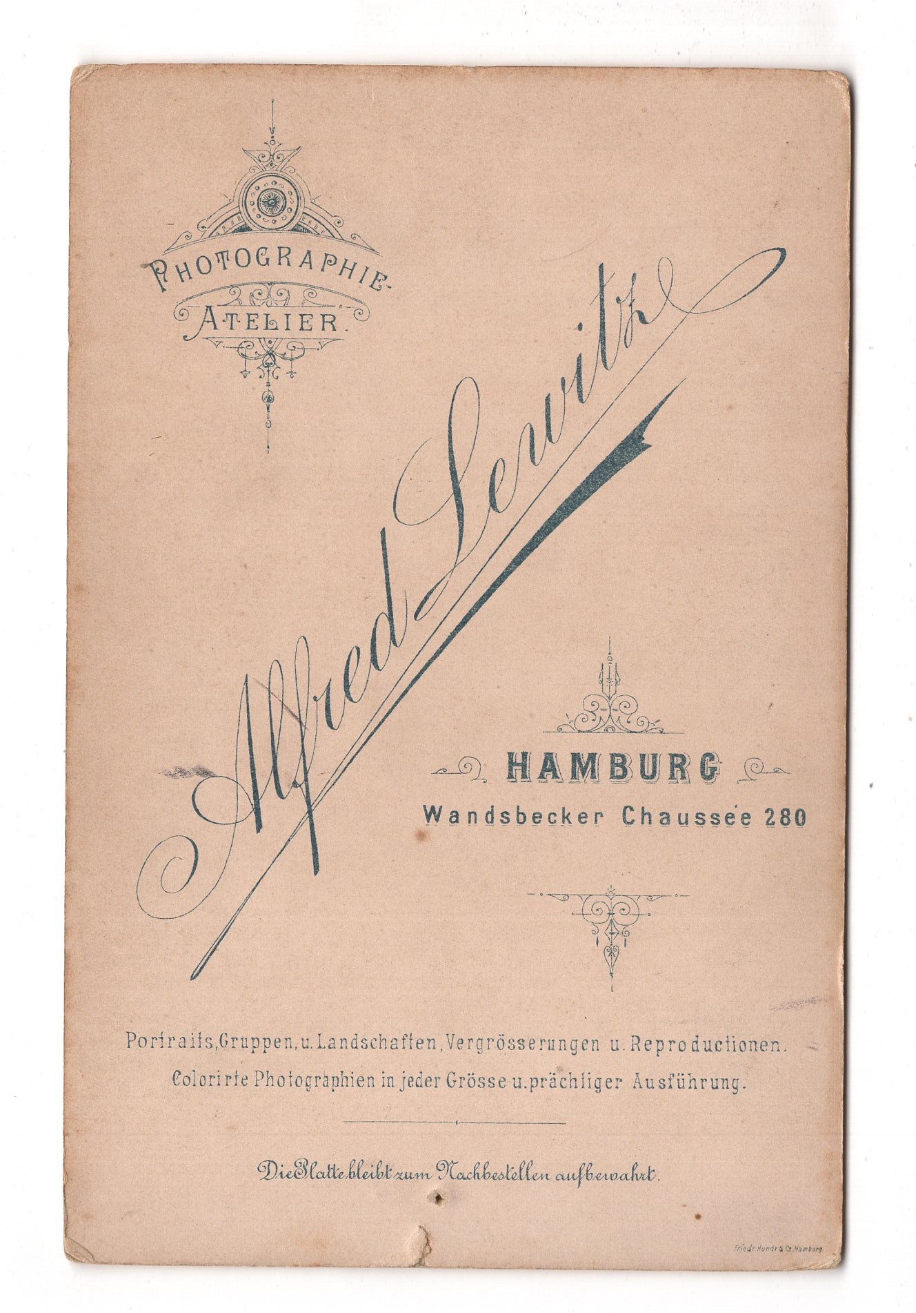 Fotografie Feines Paar - Hamburg 1890er / CAB X-26