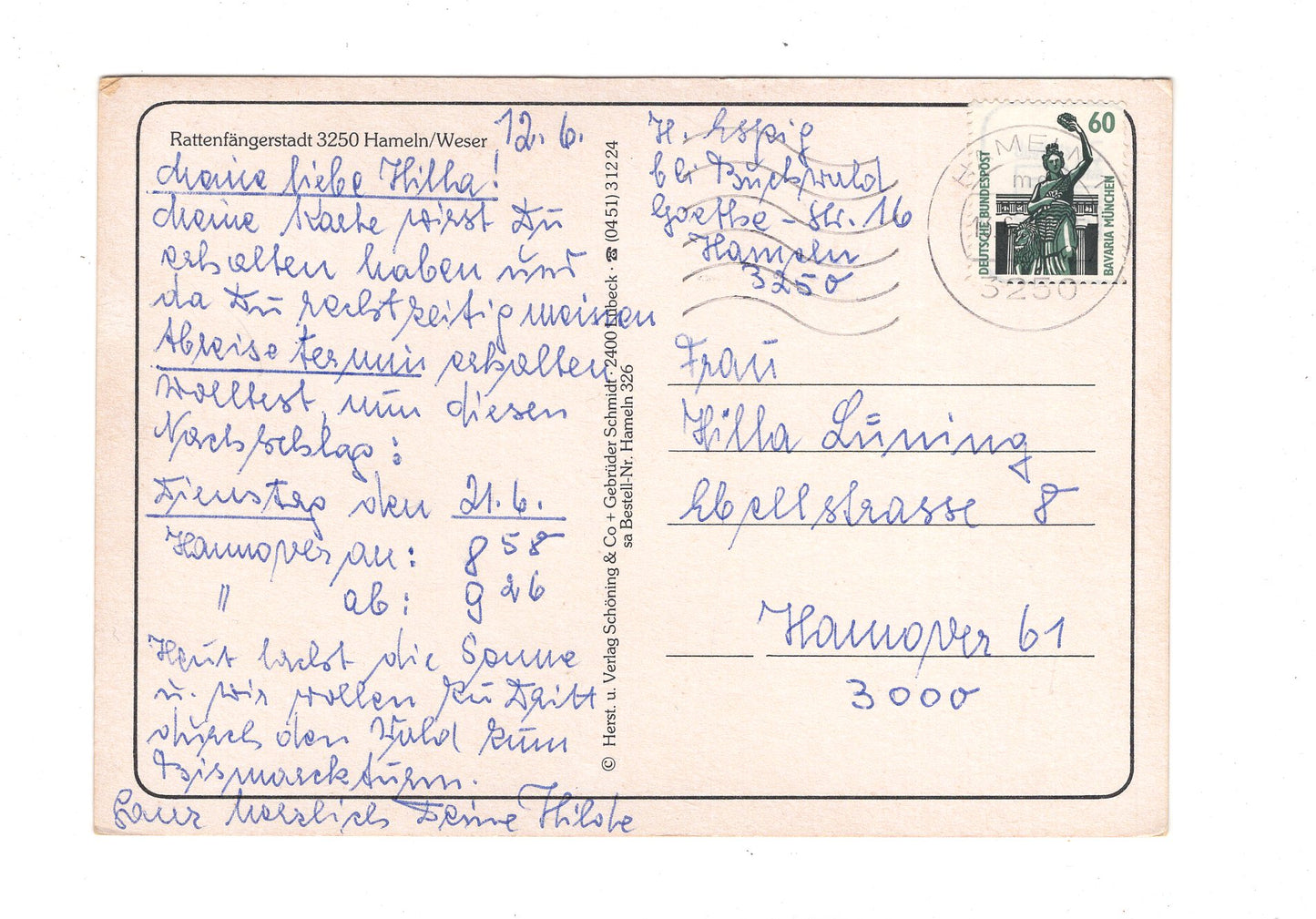 Ansichtskarte Hameln an der Weser / I1-64