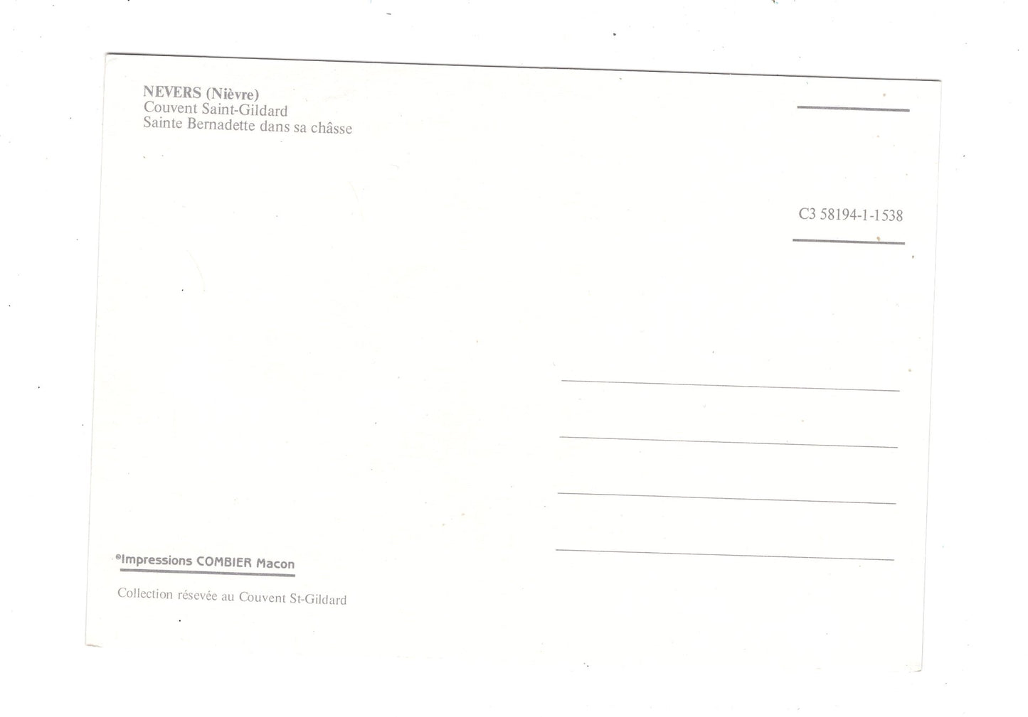 Ansichtskarte Nevers / Sainte Bernadette / Frankreich