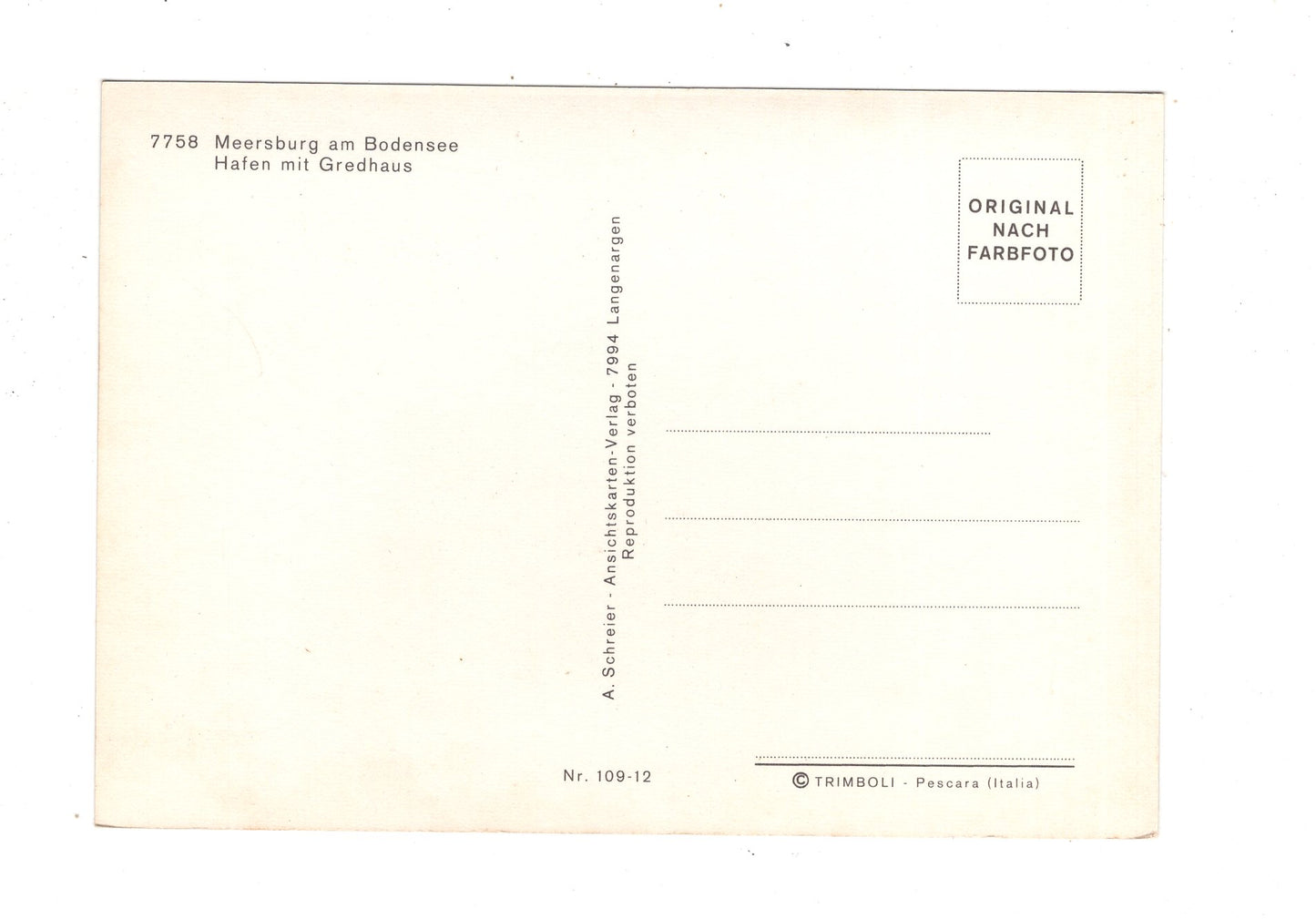 Ansichtskarte Meersburg am Bodensee / Hafen mit Gredhaus / K1-52