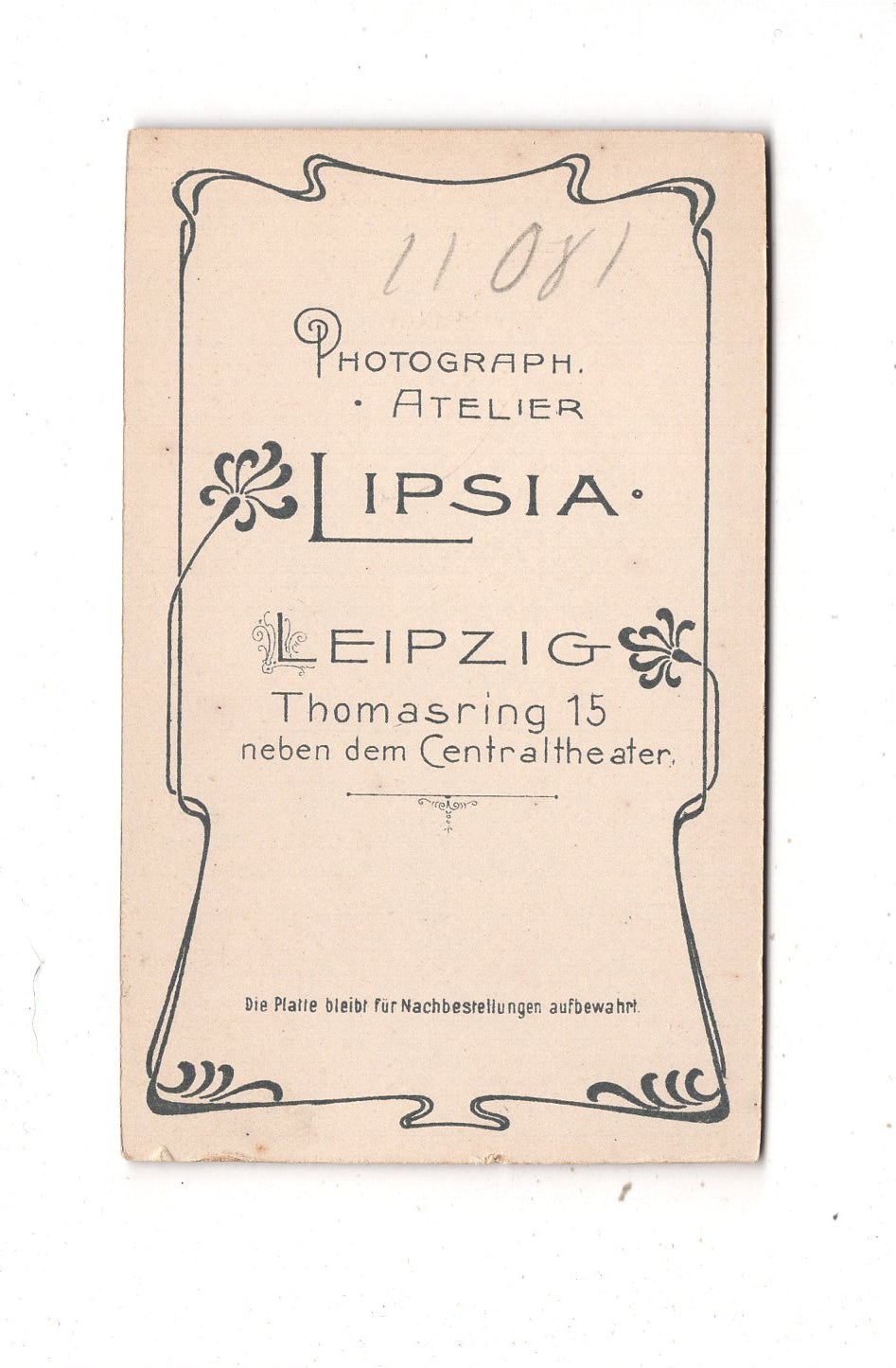 Fotografie Feines junges Mädchen - Leipzig 1890er / CDV N1-02