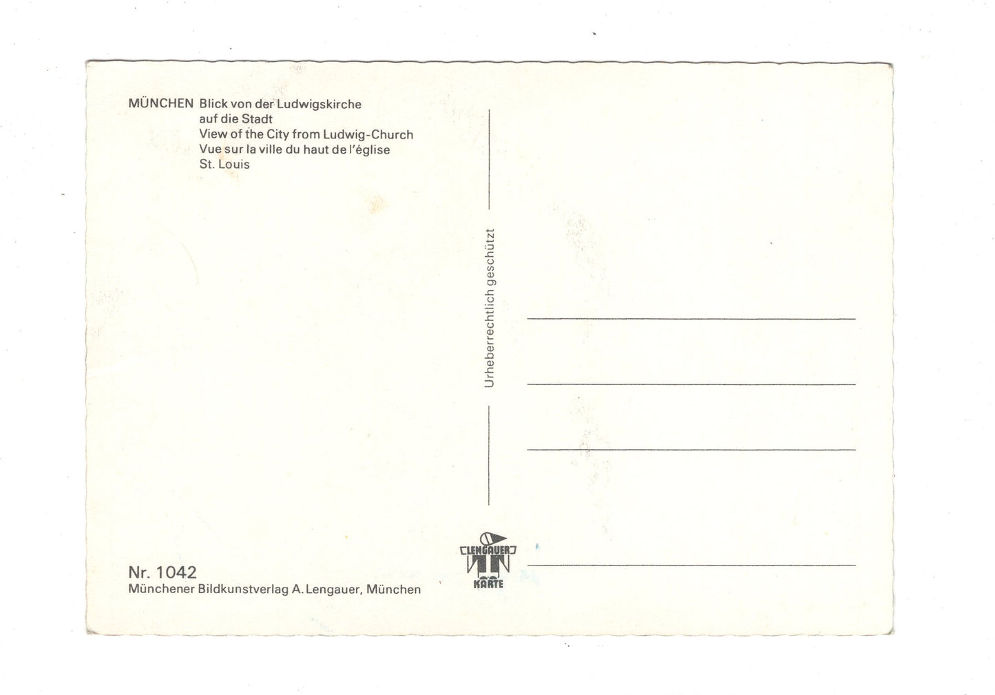 Ansichtskarte München / Blick von der Ludwigskirche / G1-53