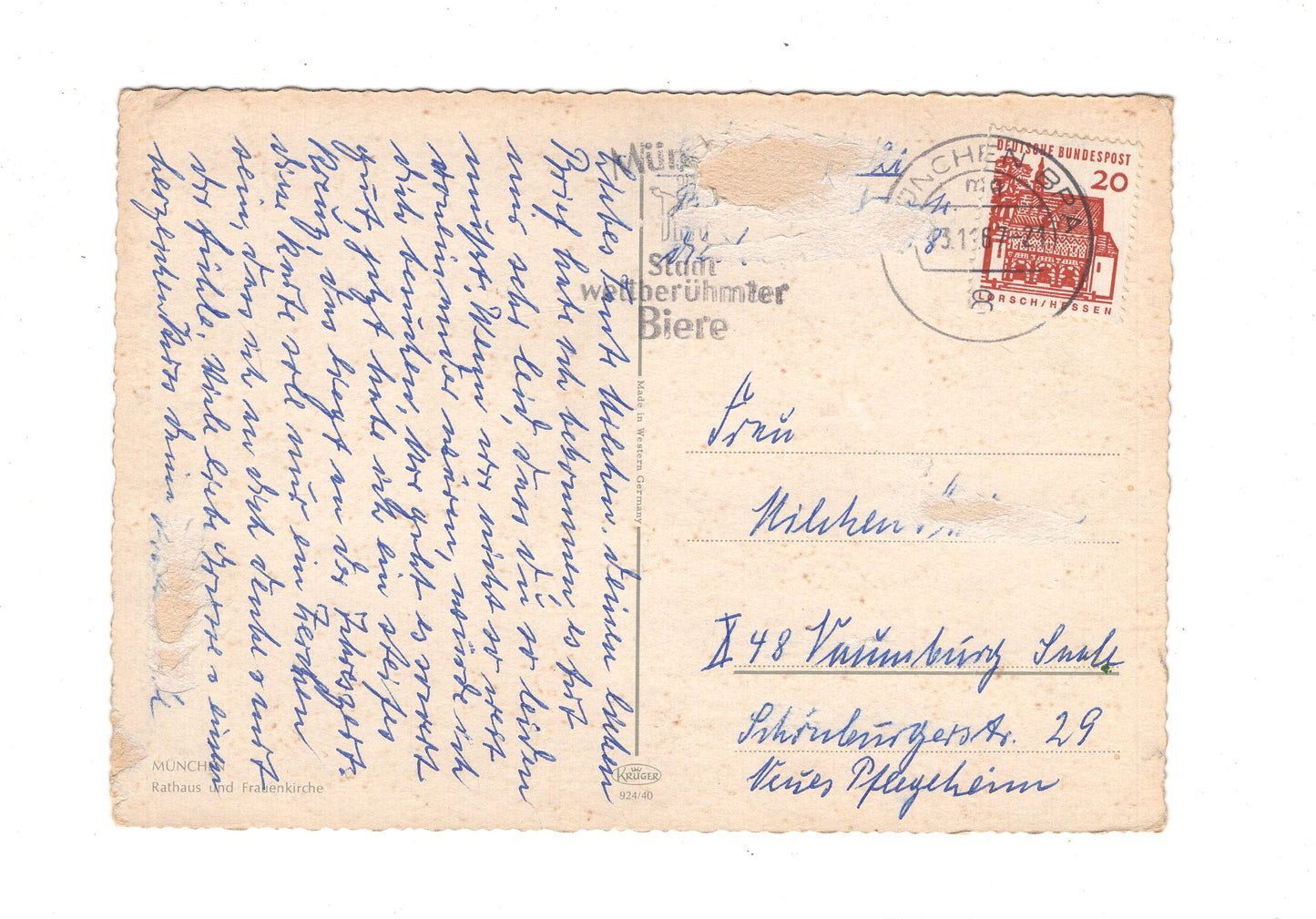 Ansichtskarte München / Rathaus und Frauenkirche / G1-53