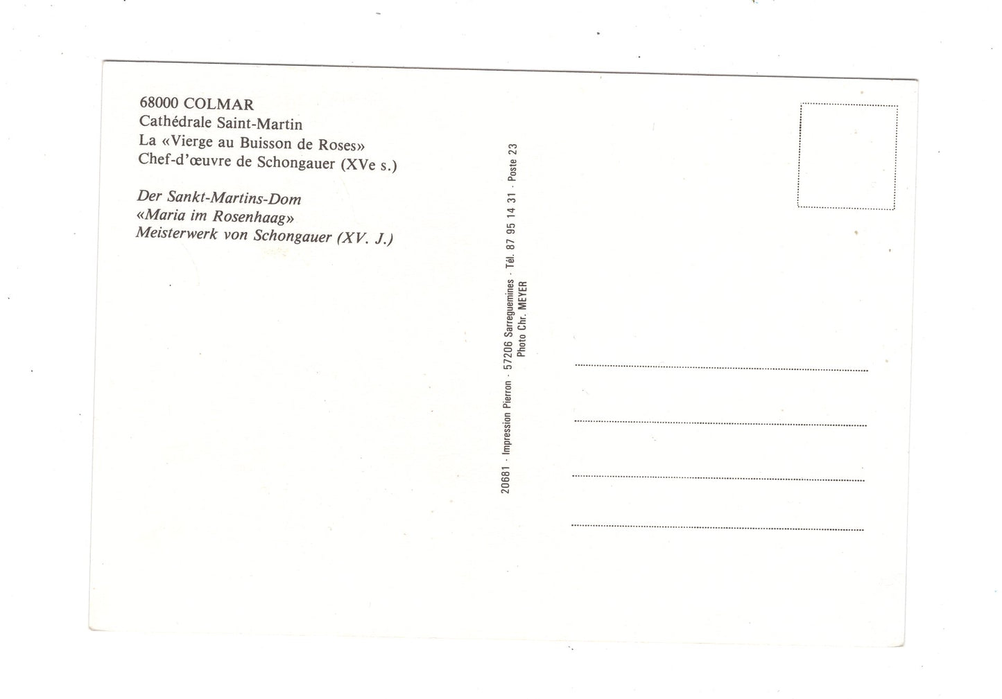 Ansichtskarte Colmar / Cathedrale Saint-Martin / Frankreich