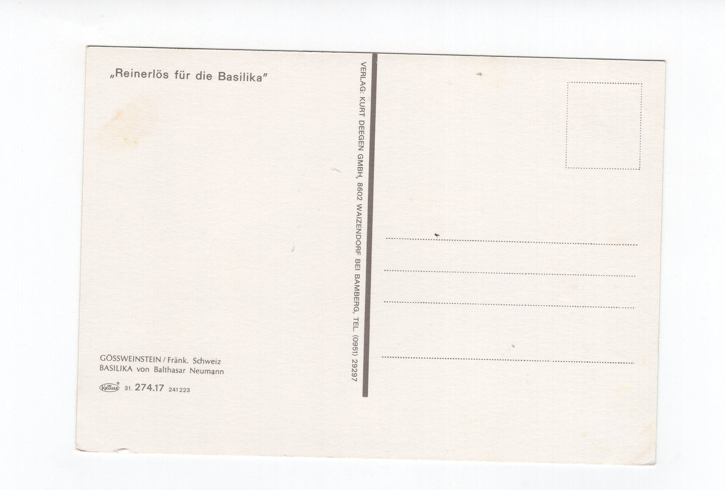 Ansichtskarte Gößweinstein / Fränkische Schweiz / Basilika