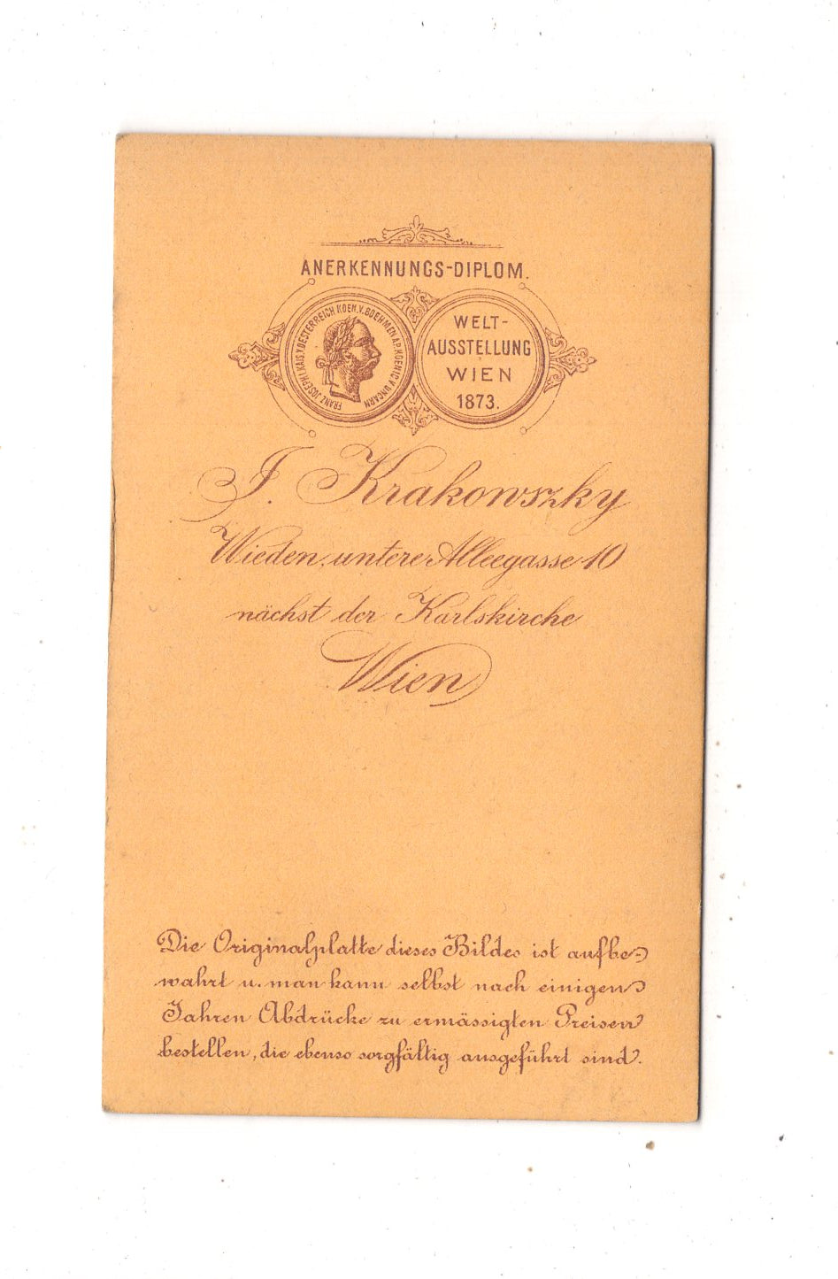 Fotografie Feiner Herr mit Uhr - Wien 1870er