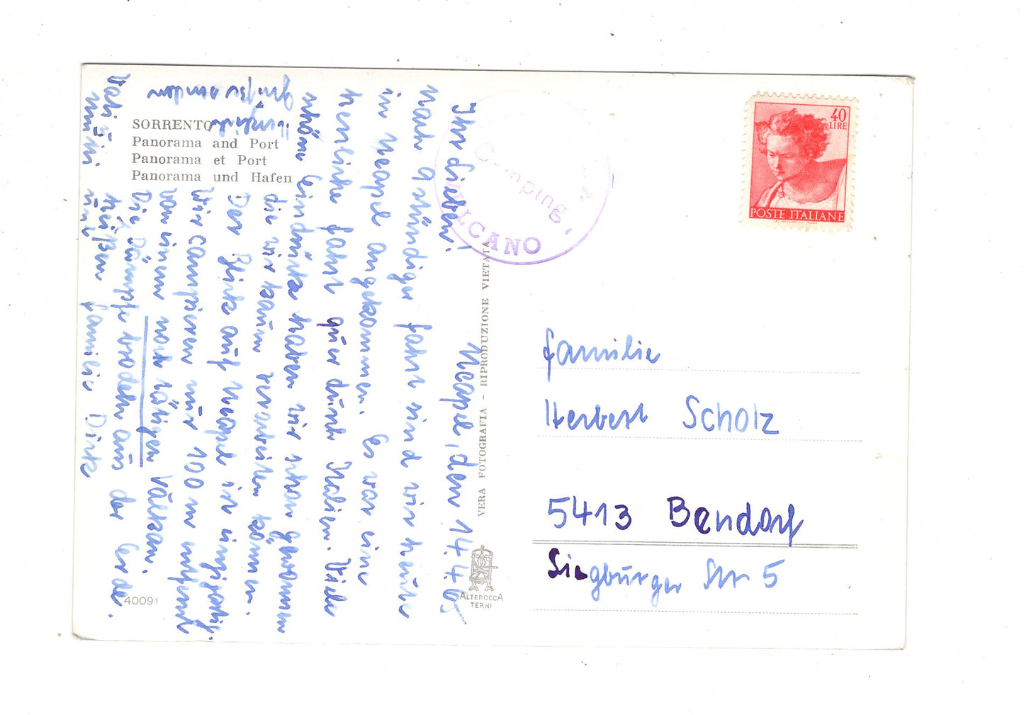 Ansichtskarte Sorrento / Panorama e porto / Italien / N1-59