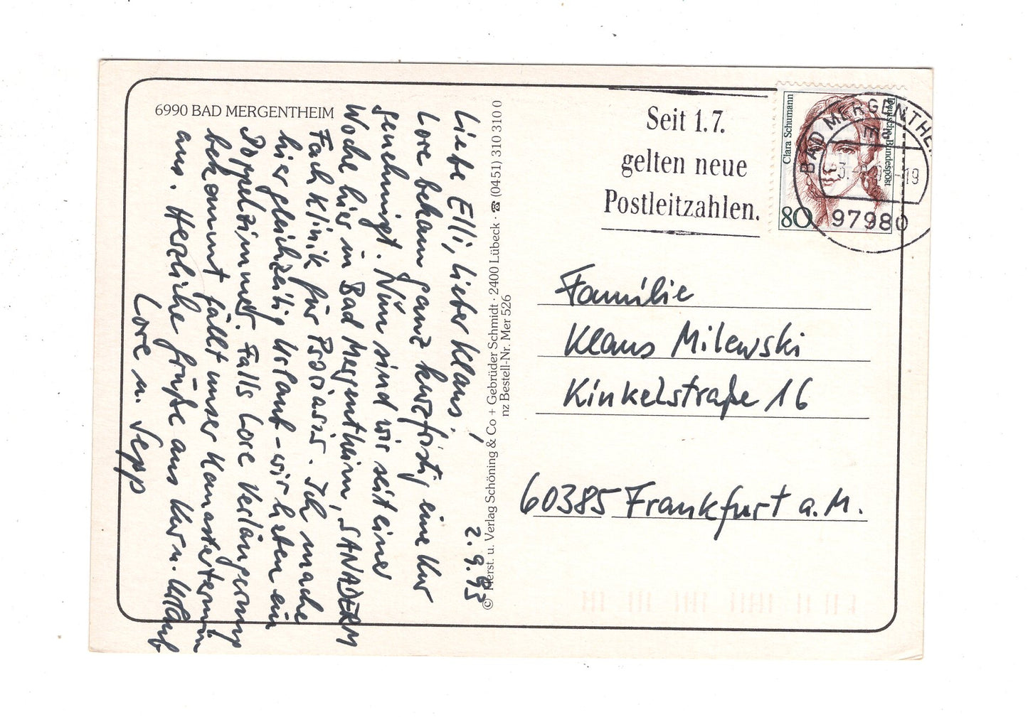 Ansichtskarte Bad Mergentheim / Schloss und Schlosskirche +++ / J1-60