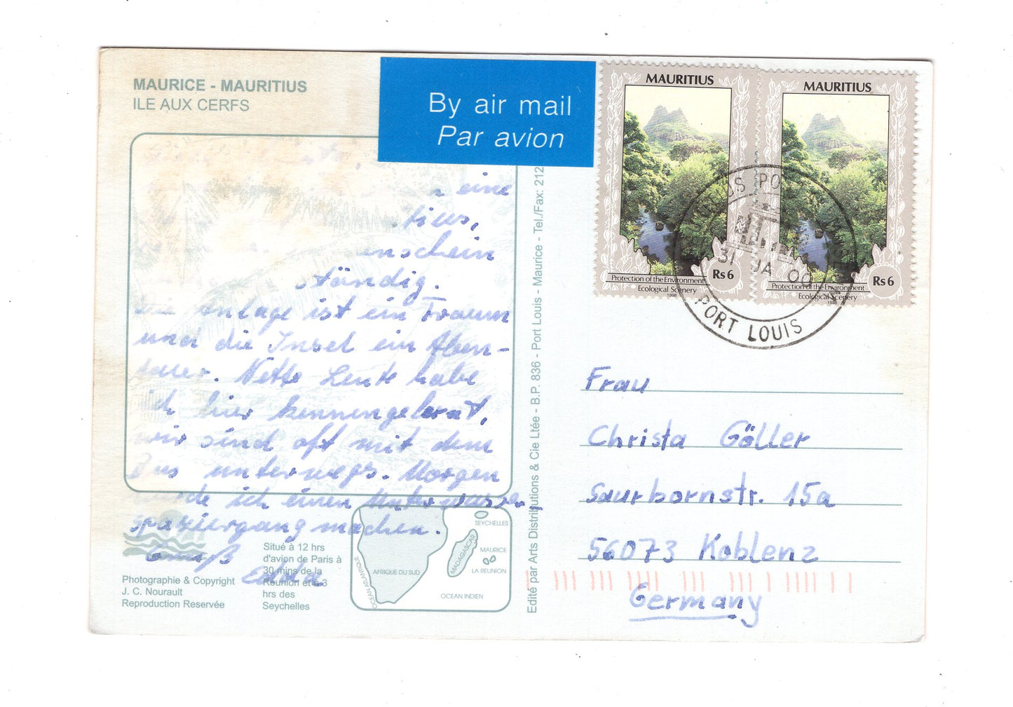 Ansichtskarte Ile aux Cerfs / Mauritius