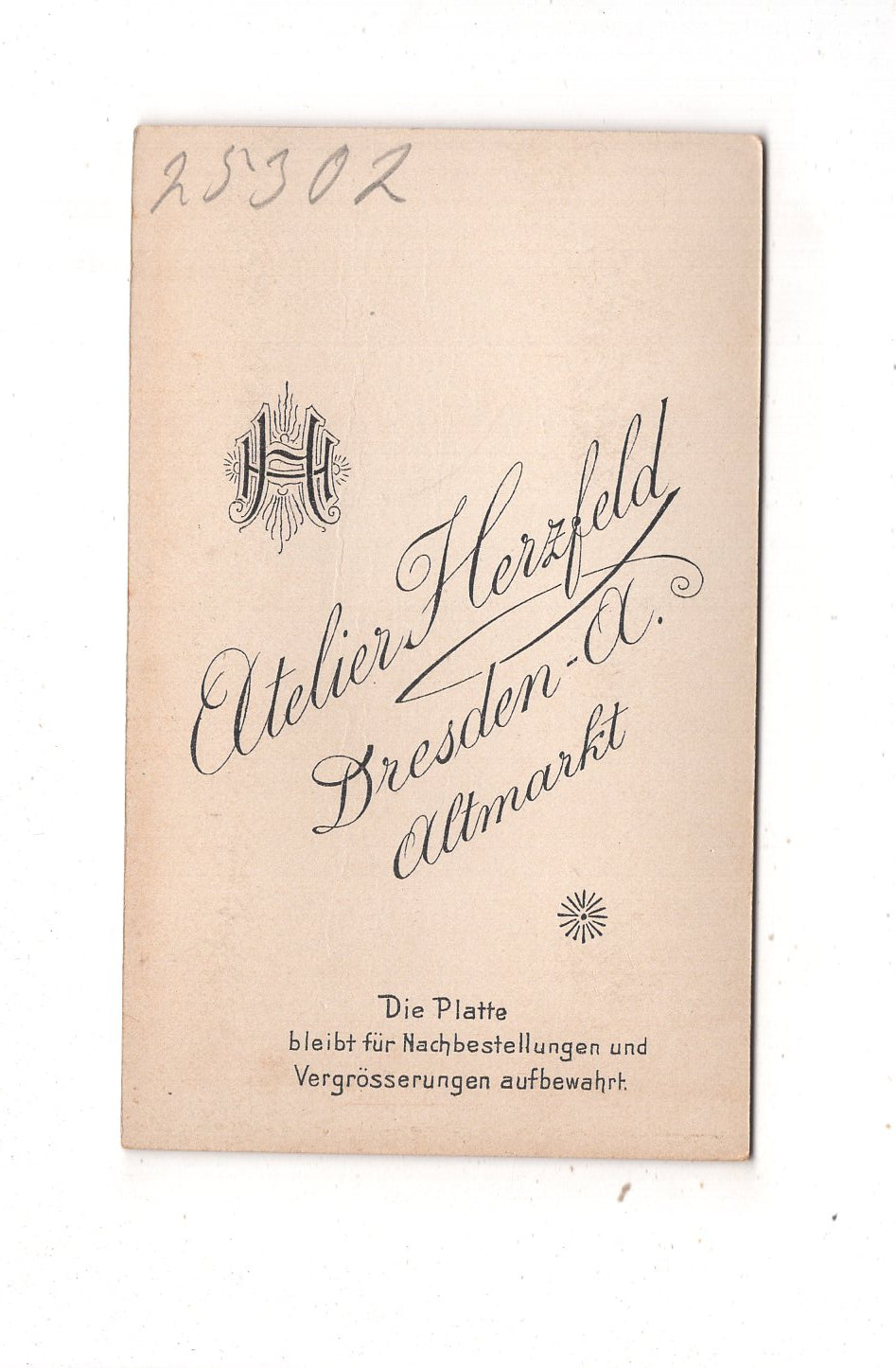 Fotografie Feines junges Mädchen - Dresden 1890er / CDV E1-31